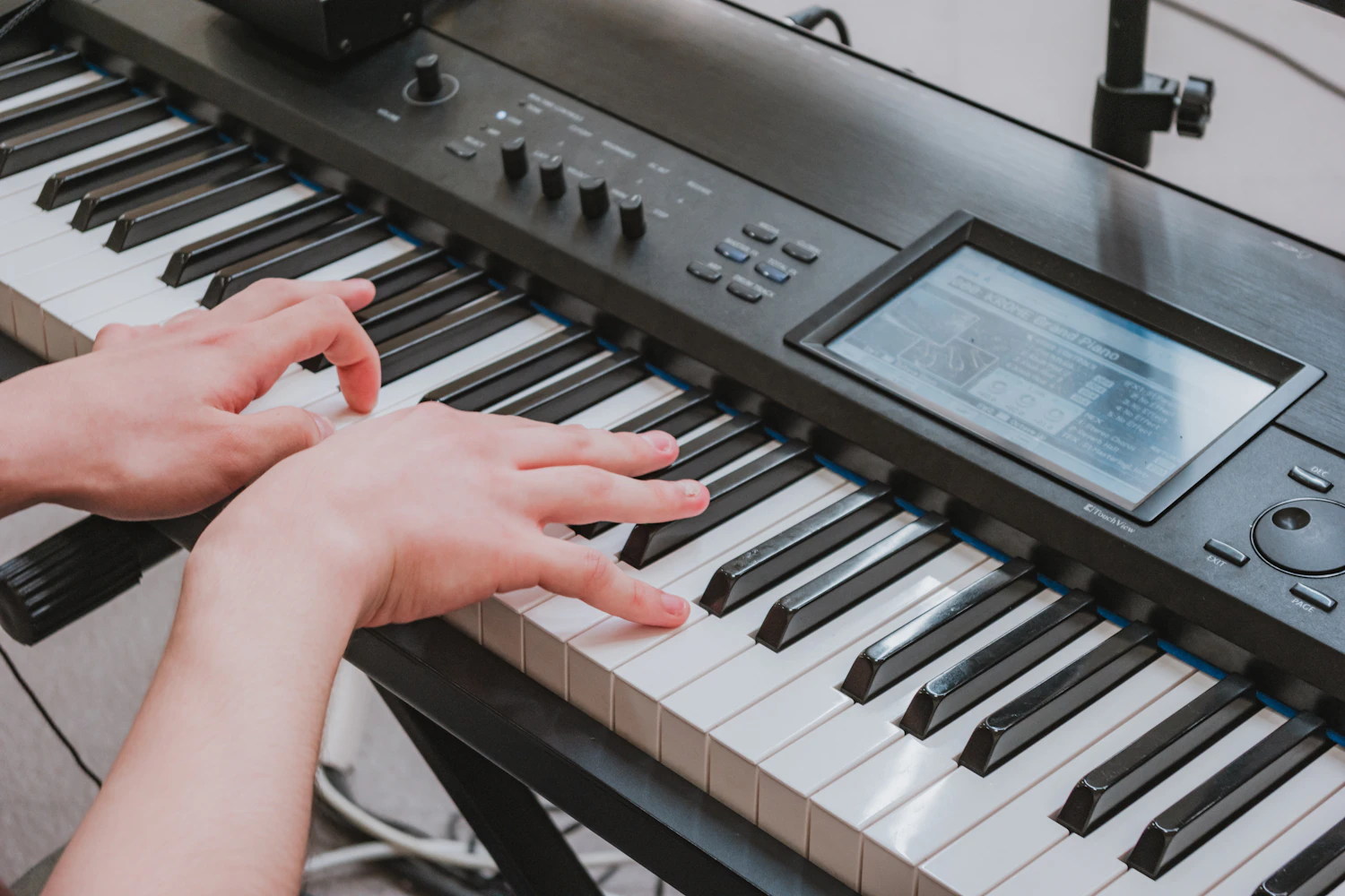 Digital piano keyboard for stage and event rental