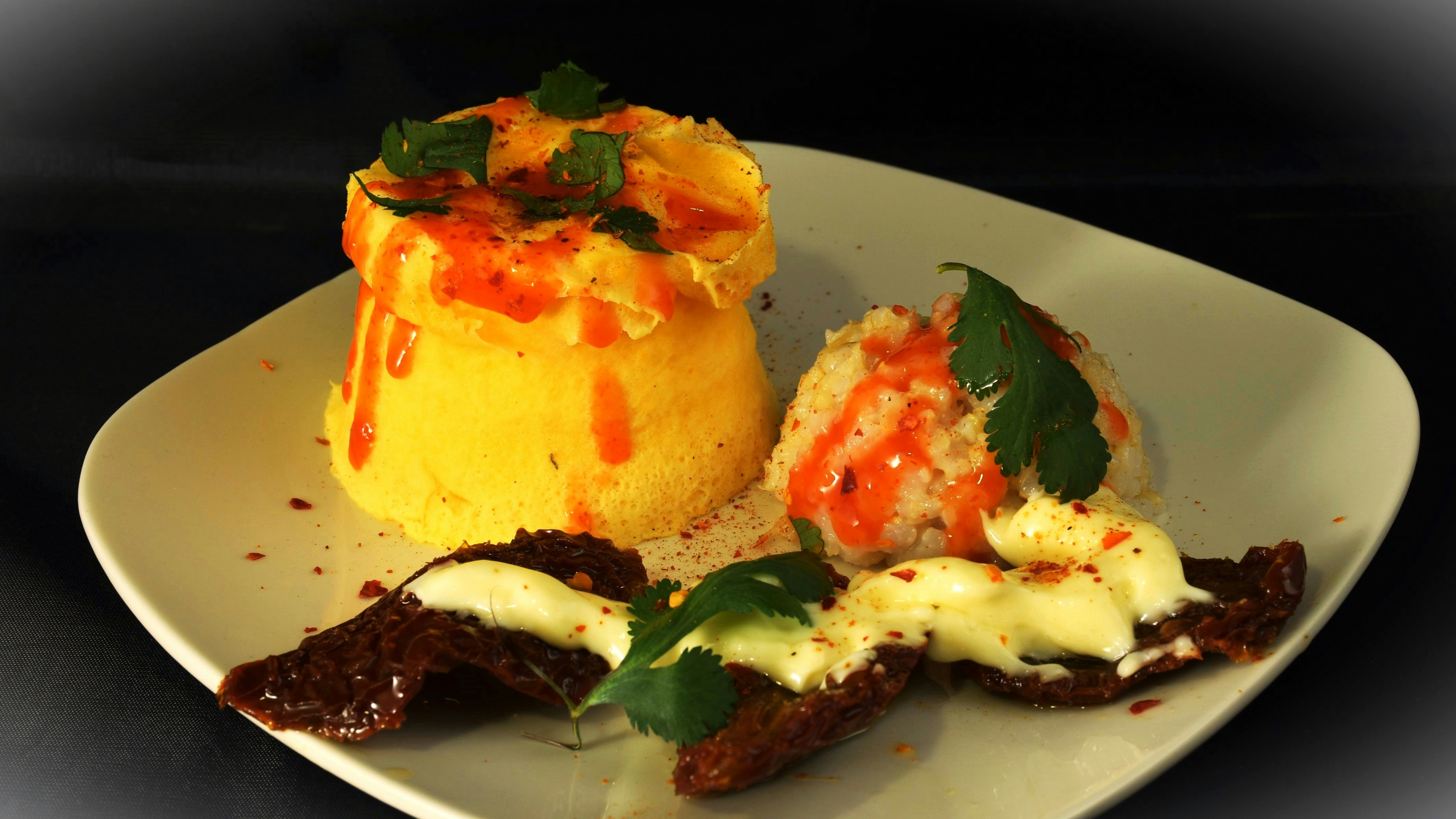 Requesón con Pimiento Rojo Asado y Albahaca Fresca