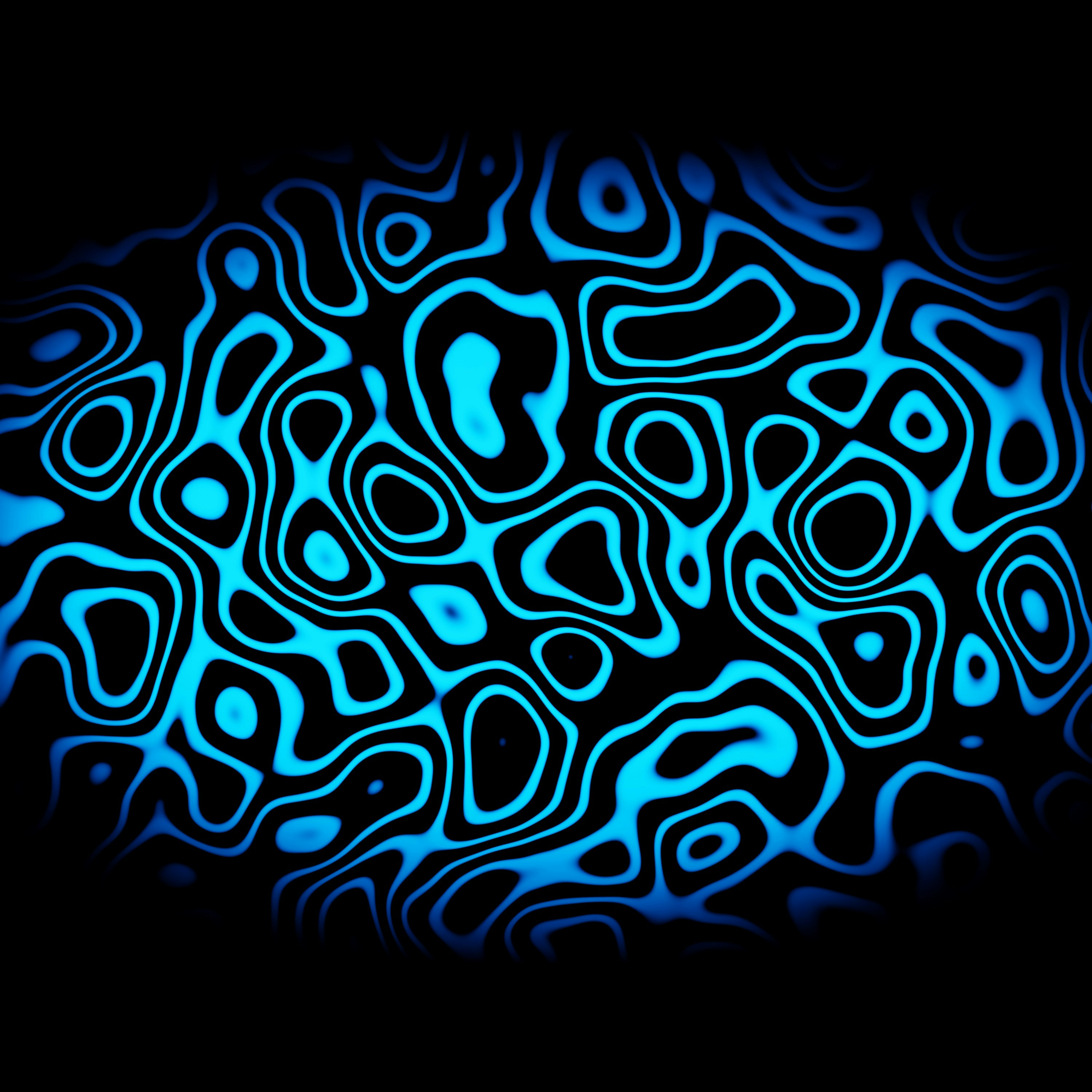 Abstract swirling blue and black pattern