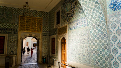 Ottoman tilework hallway at Topkapi Palace, Istanbul