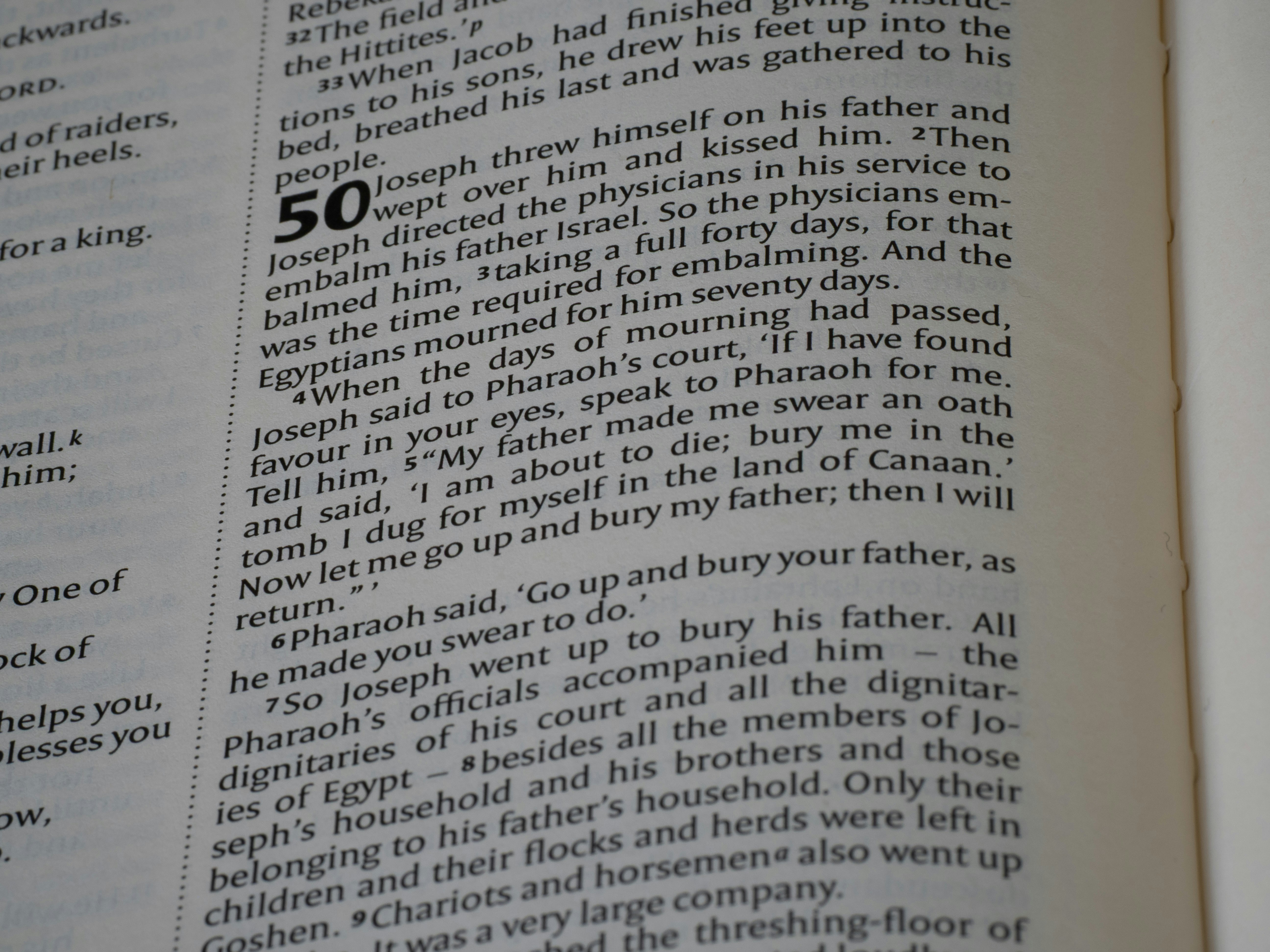 Close-up of text in a book