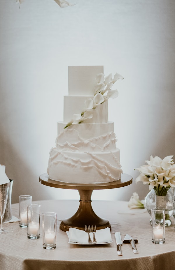 Elegante taartpresentatie