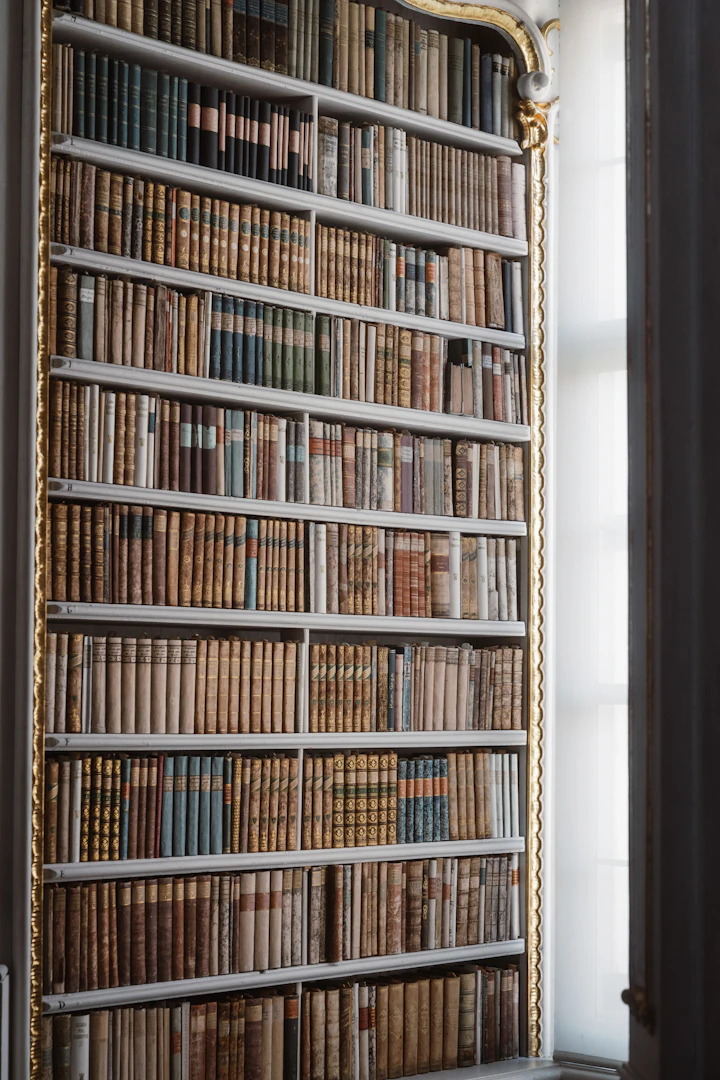 Estantes de livros antigos