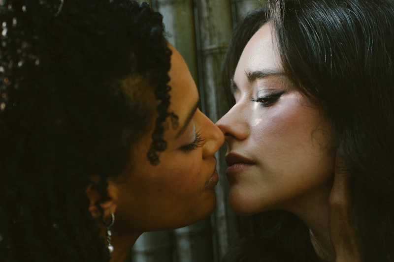 Two women sharing a loving embrace