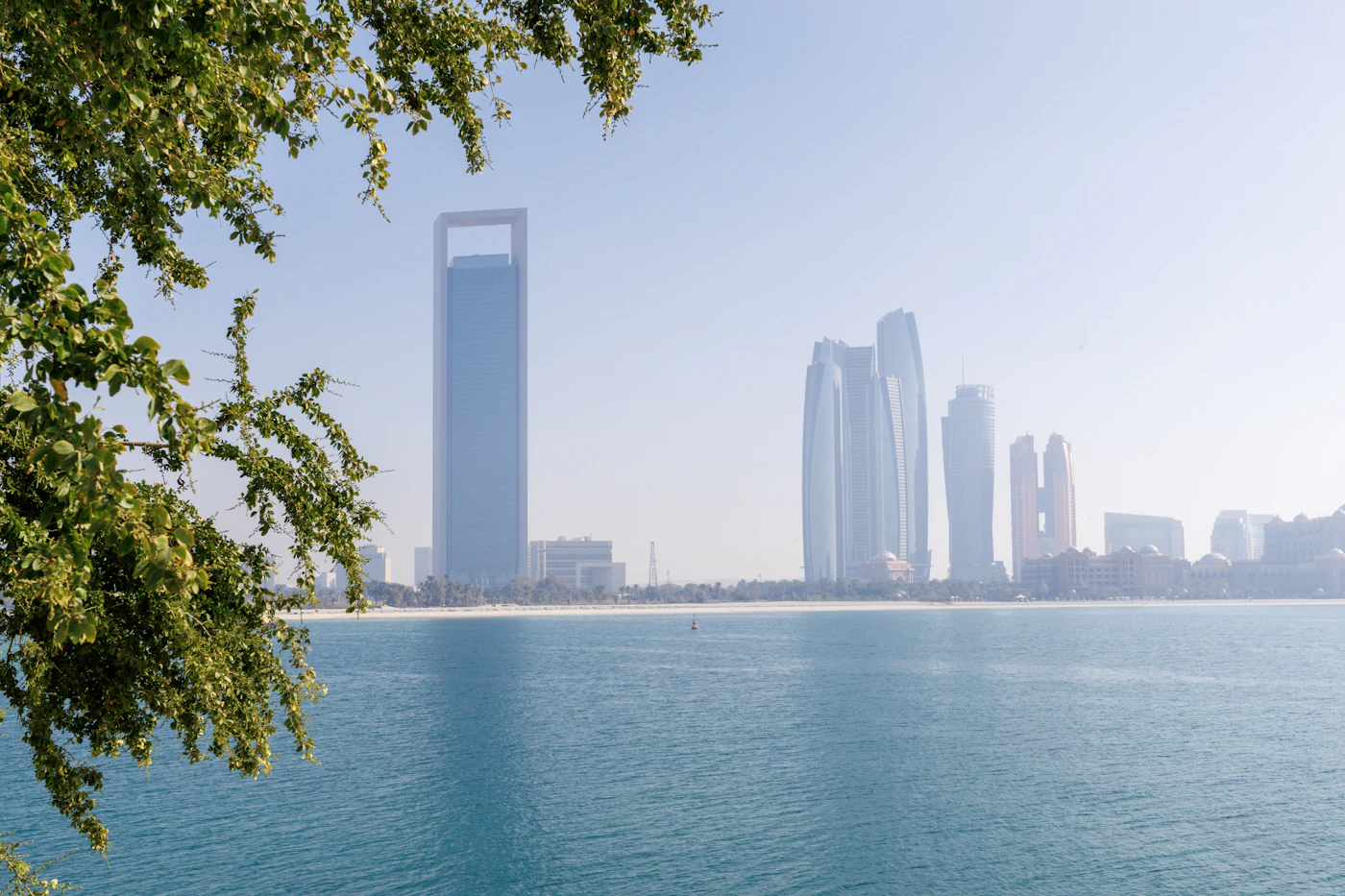 Contemporary Abu Dhabi skyscrapers and urban infrastructure