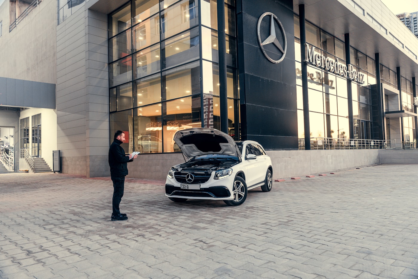 Inspecting a vehicle up close