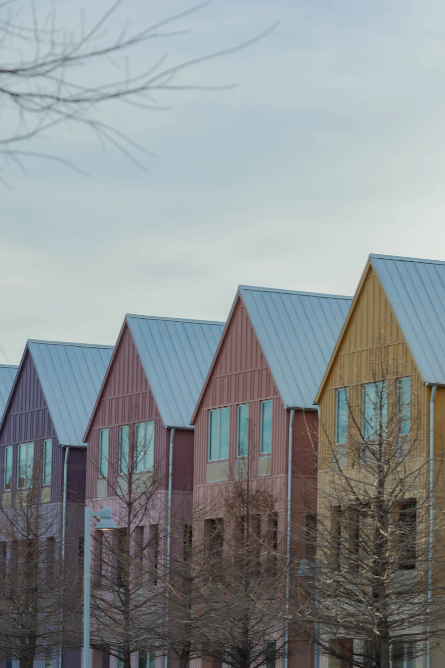 Row of new multi-unit homes