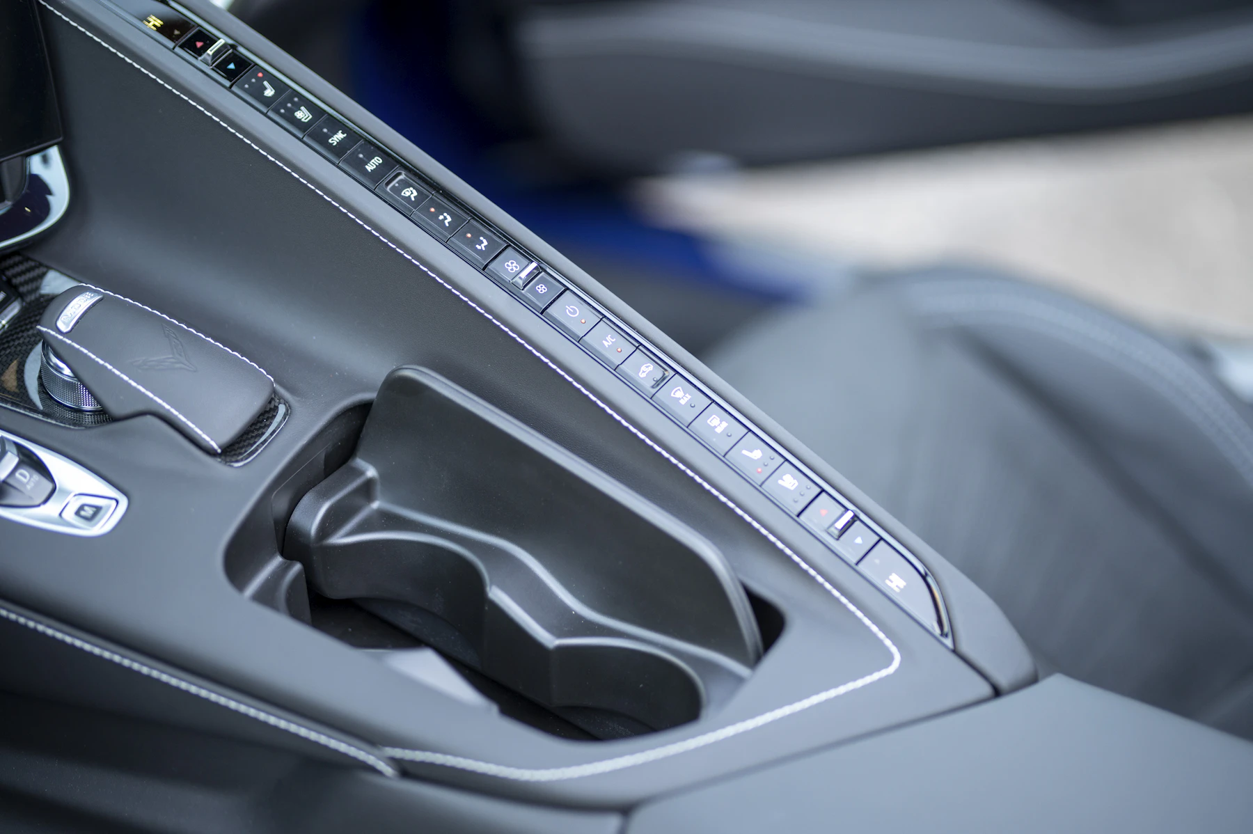Modern vehicle center console designed for connected everyday driving