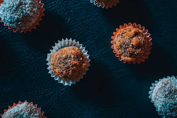 Cocoa-dusted truffles
