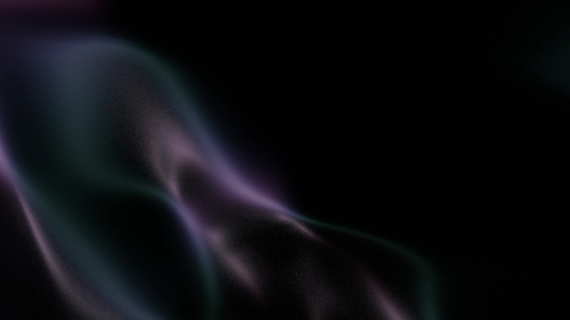 Purple and green smoke swirls on black background