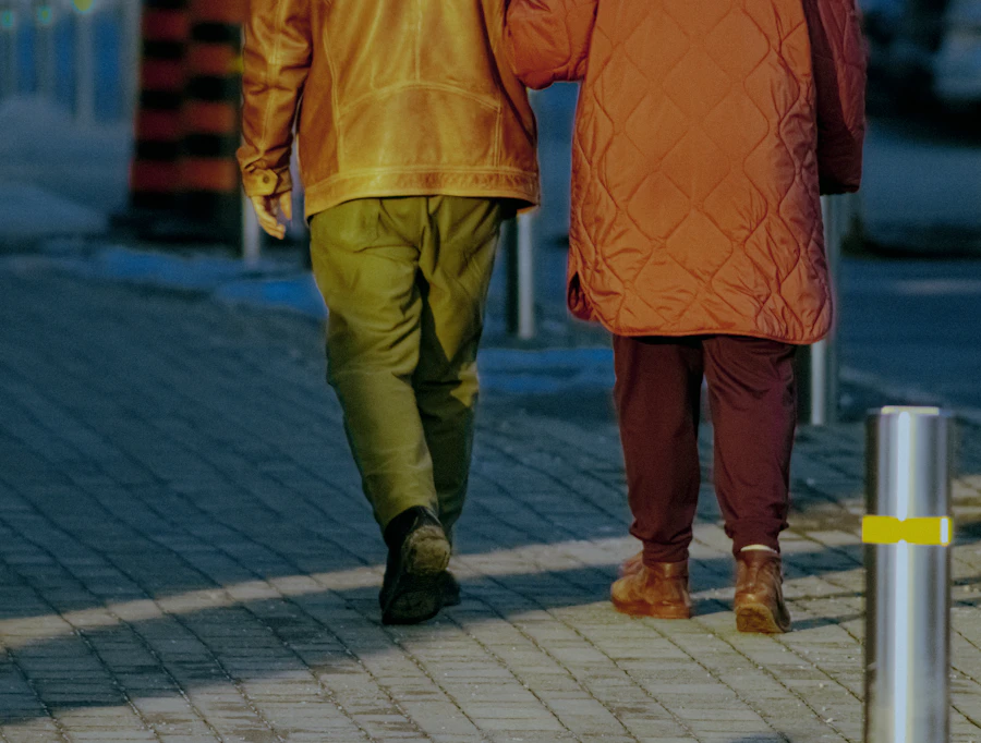 Two people walking together — planning the next chapter