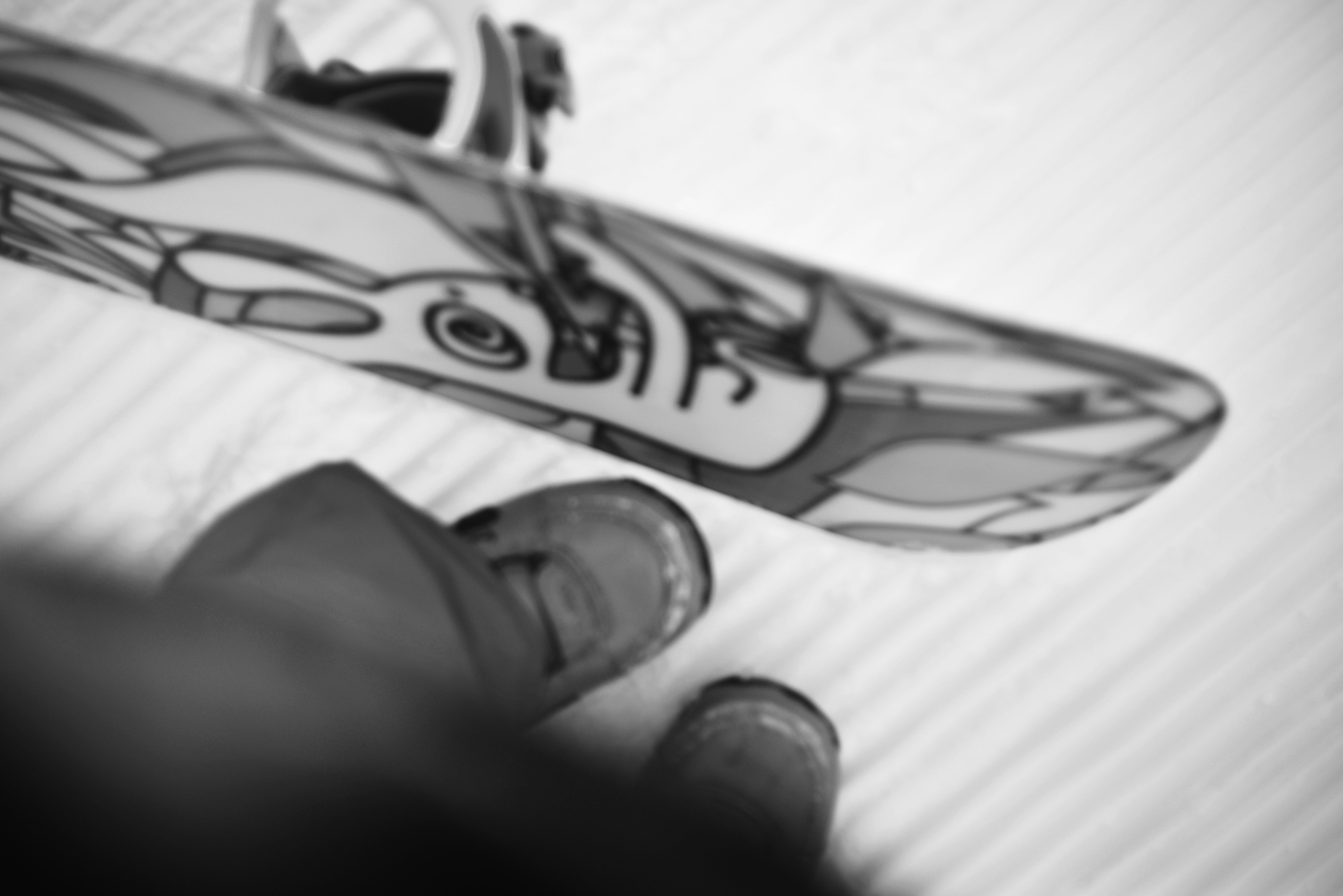 snowboard boots closeup