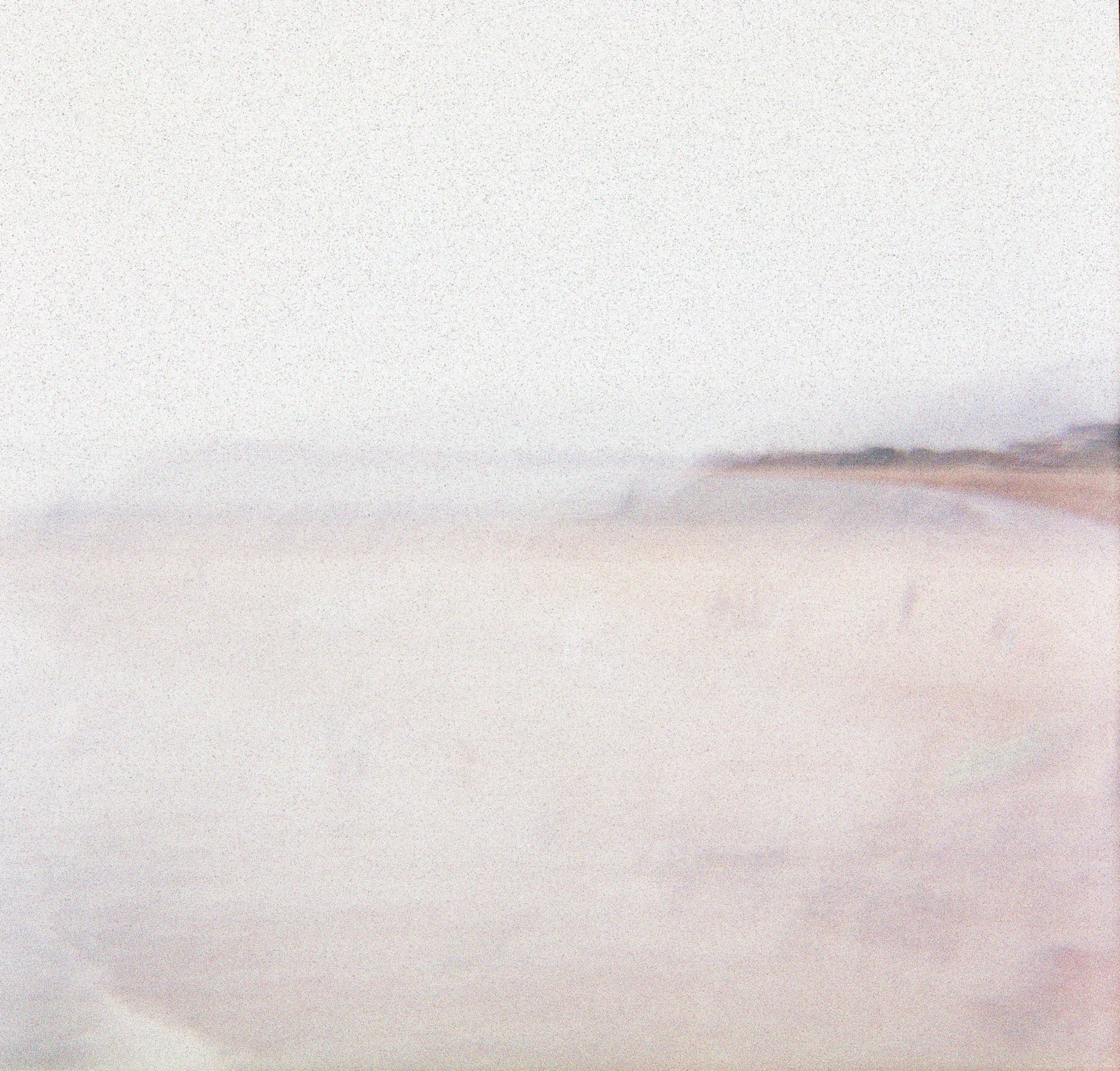 Abstract beach scene with soft, muted colors