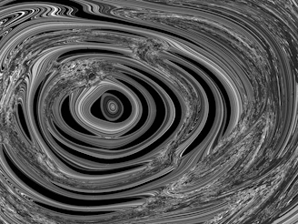 Abstract swirling pattern in black and white
