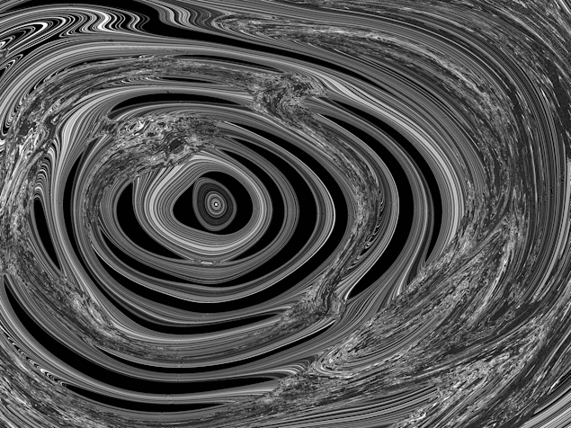 Abstract swirling pattern in black and white