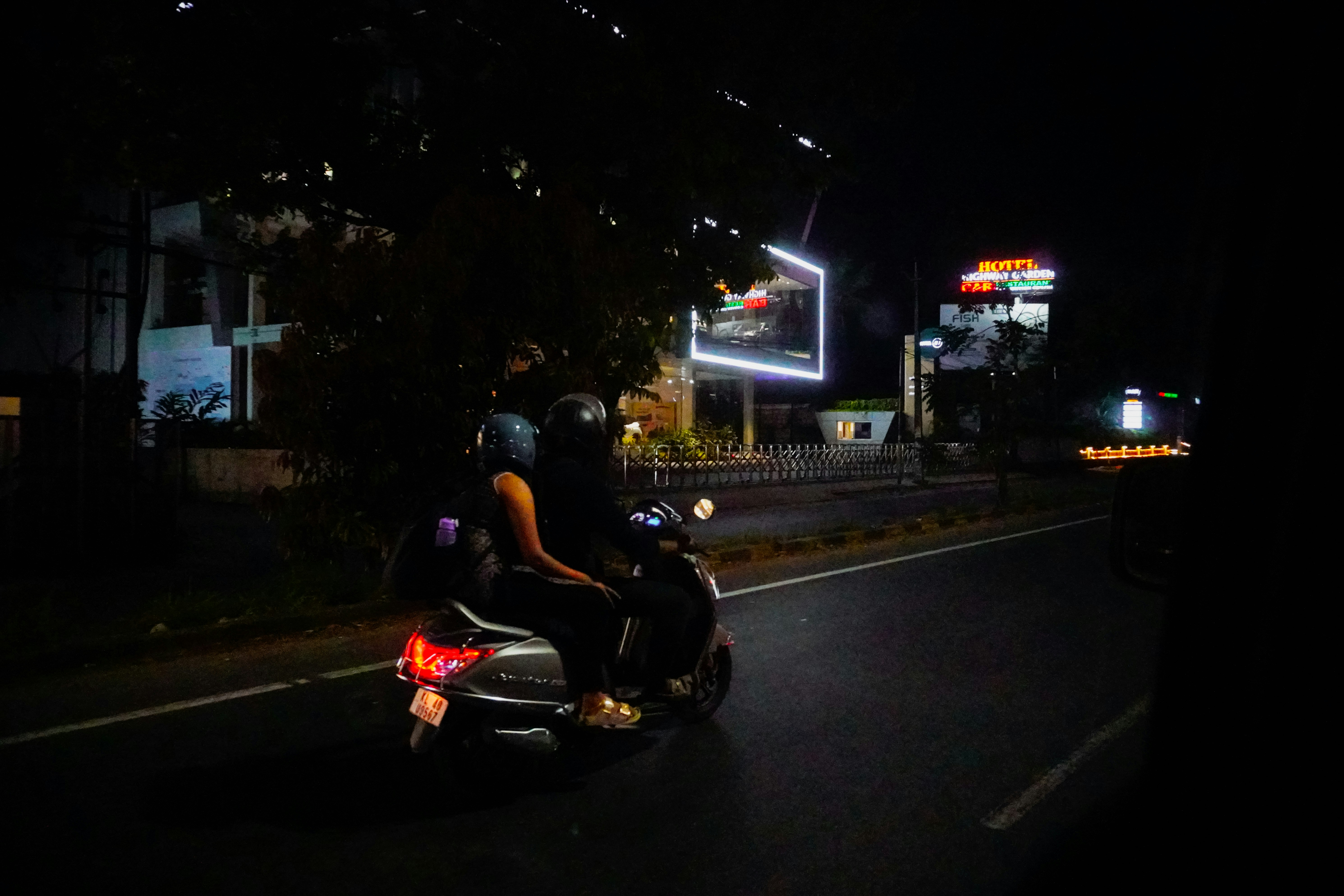 couple scooter ride