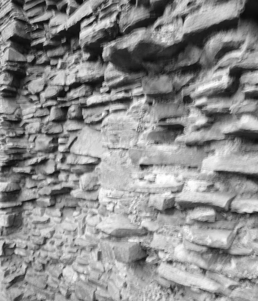 Détail de pierres anciennes en cours de restauration — Croix-Rousse