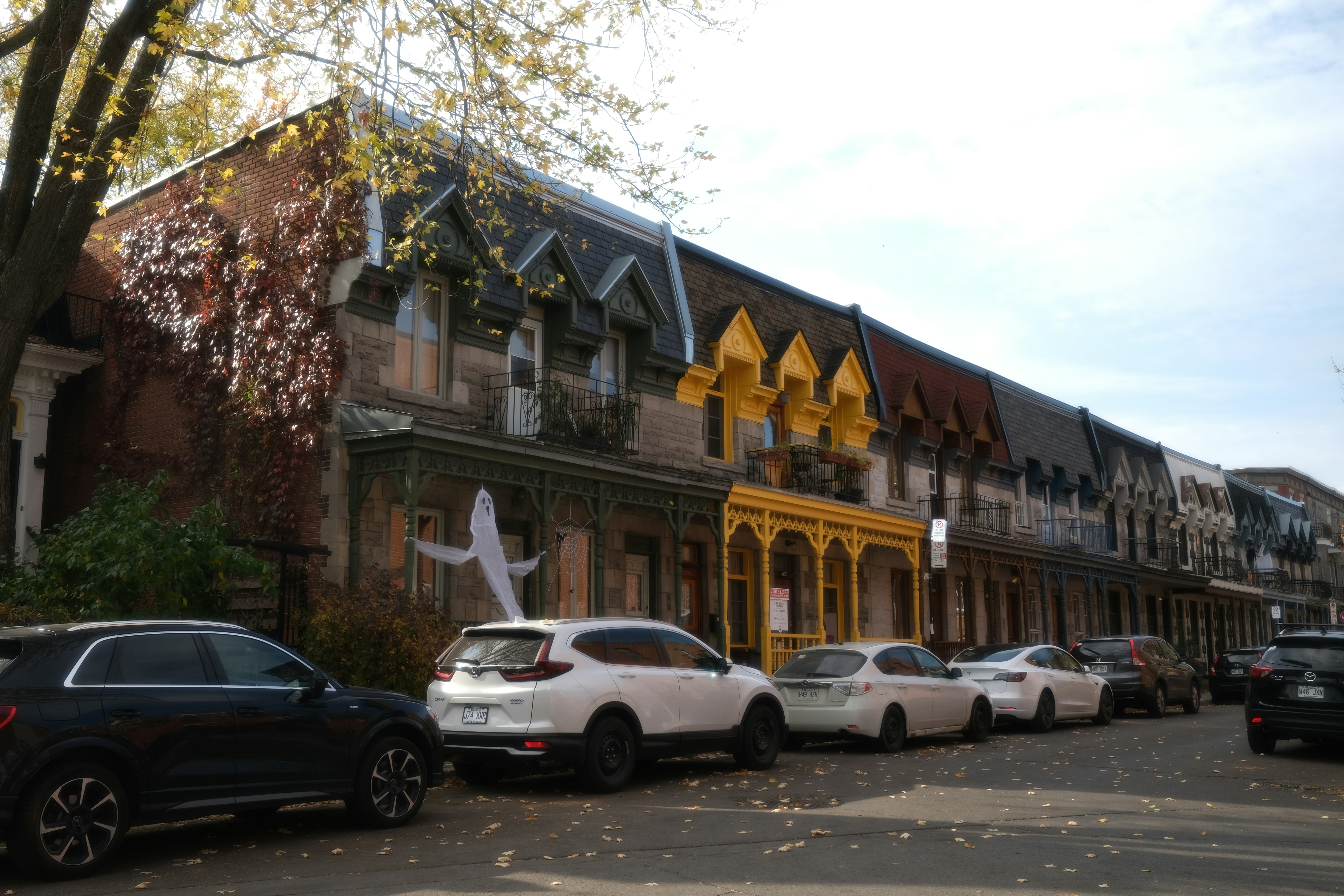 Bruges historic townhouse row
