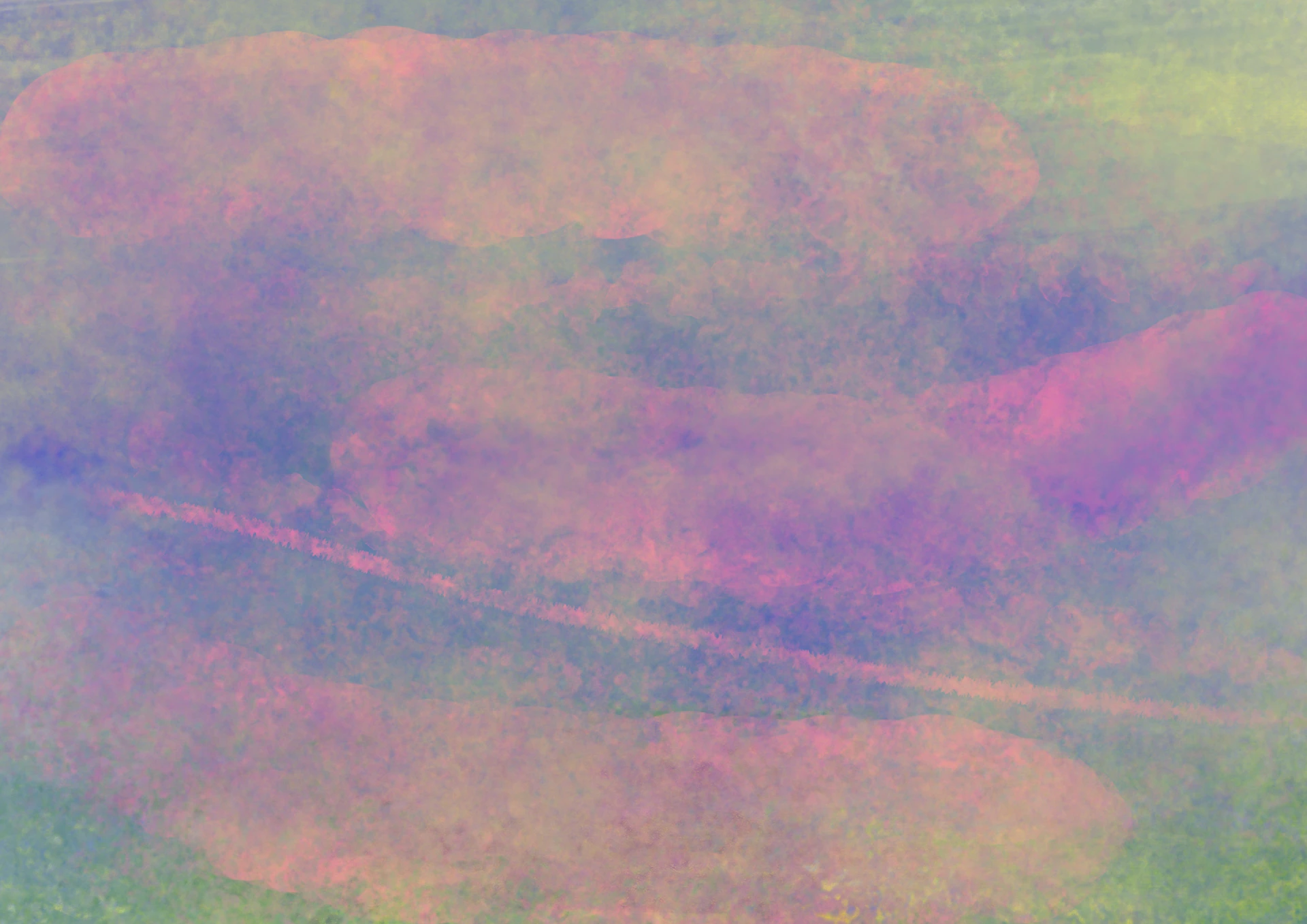 Abstract watercolor painting with pink and purple hues