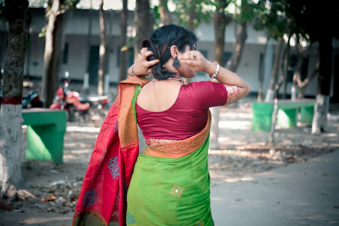 silk saree drape