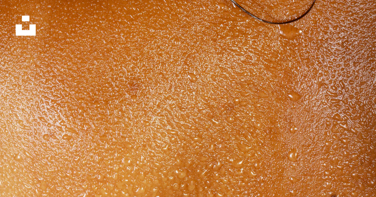 Close-up of sweaty skin with water droplets. photo – Free Texture Image ...