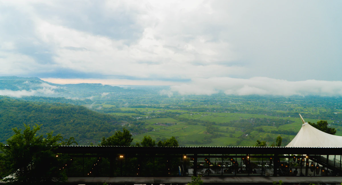 Rolling hills beneath an overcast sky