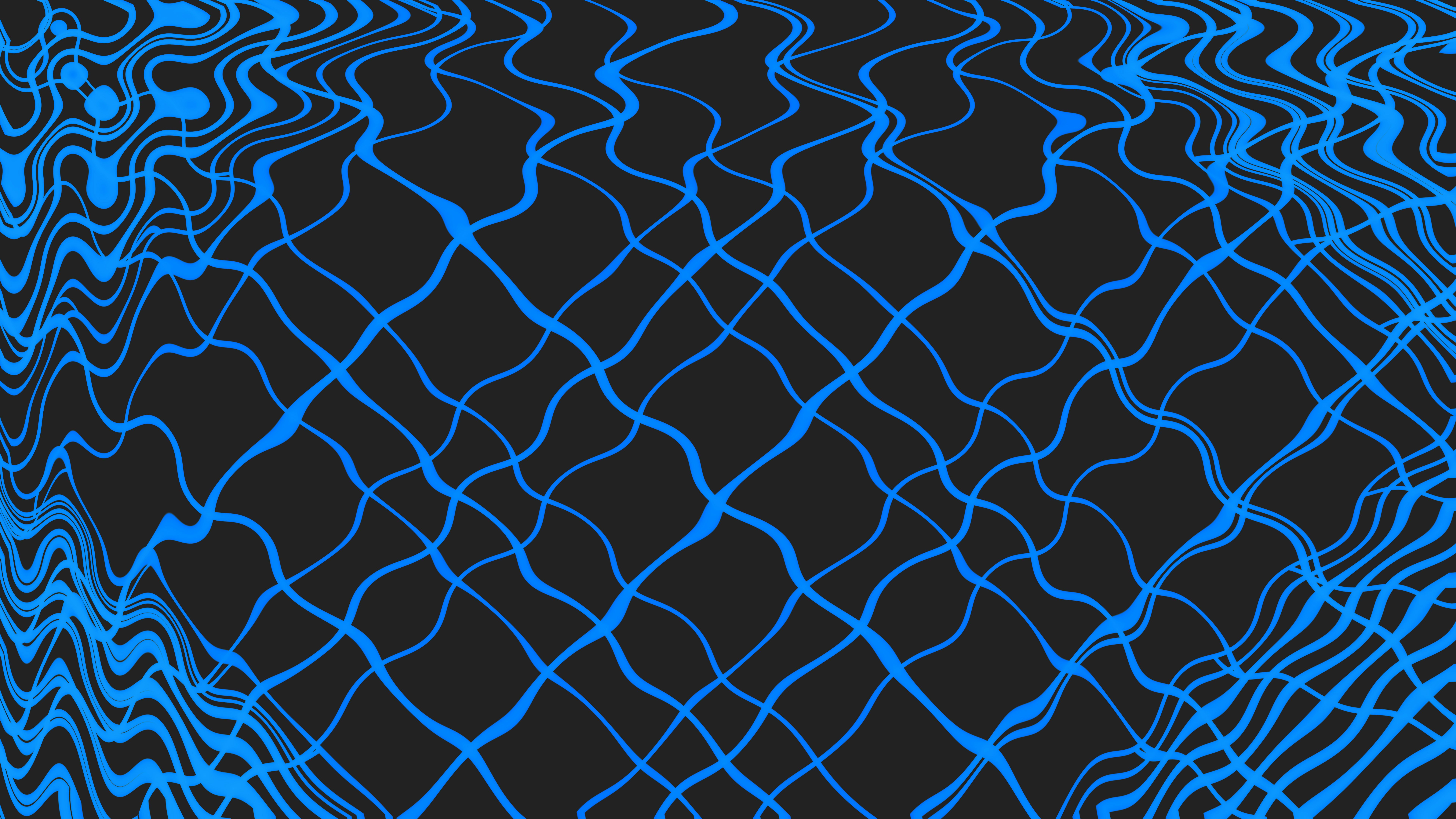 Blue wavy lines forming a technical net pattern