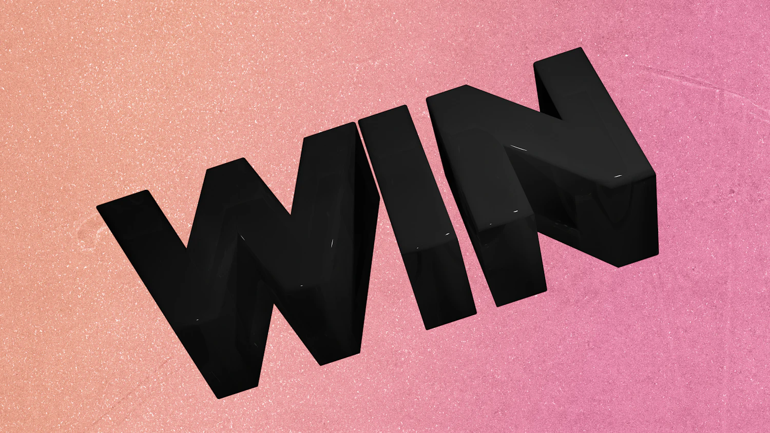 牆面上大大的 WIN 字樣