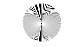 Abstract circular pattern with radiating black and white lines