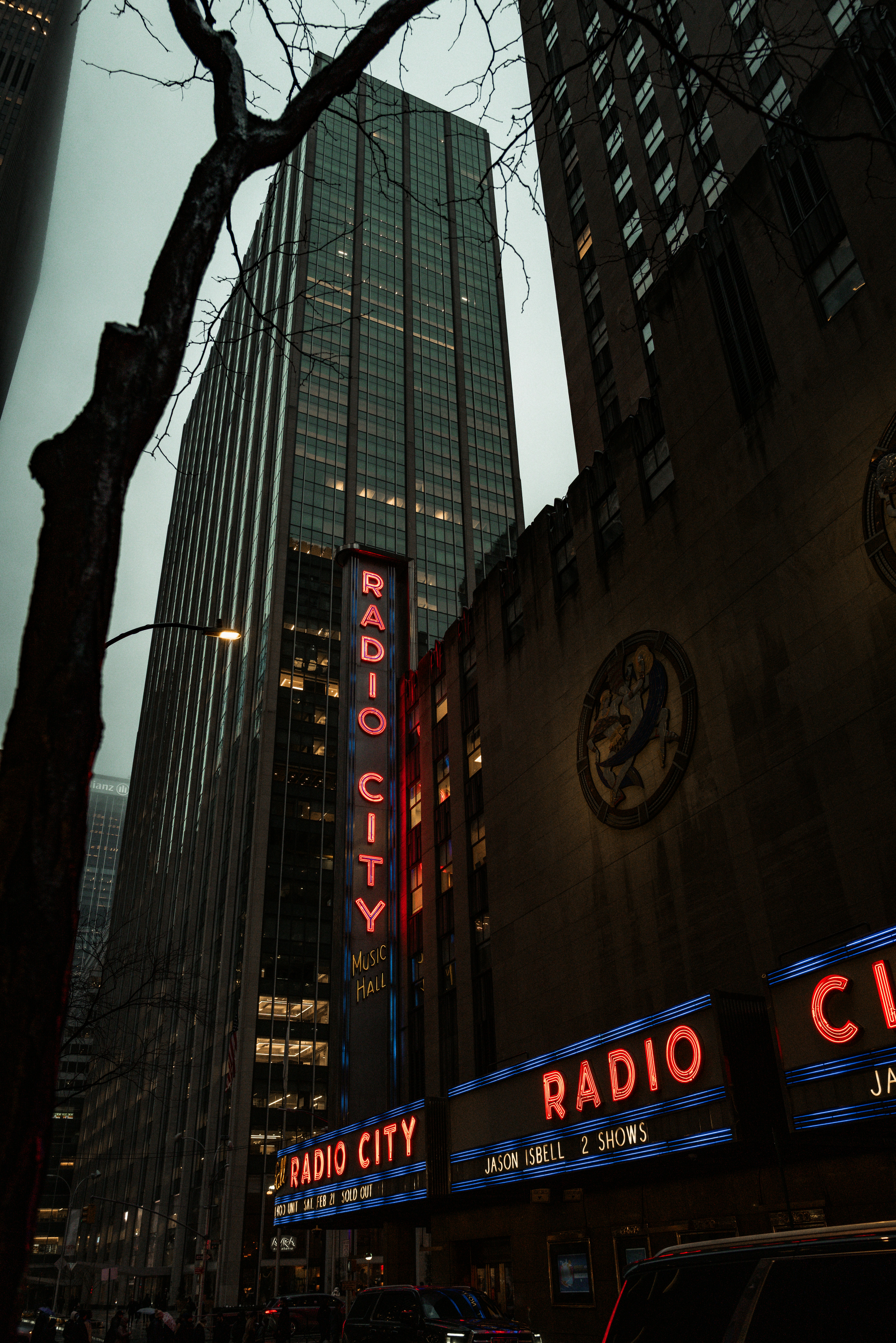 Sala de música da Radio City em Nova York à noite