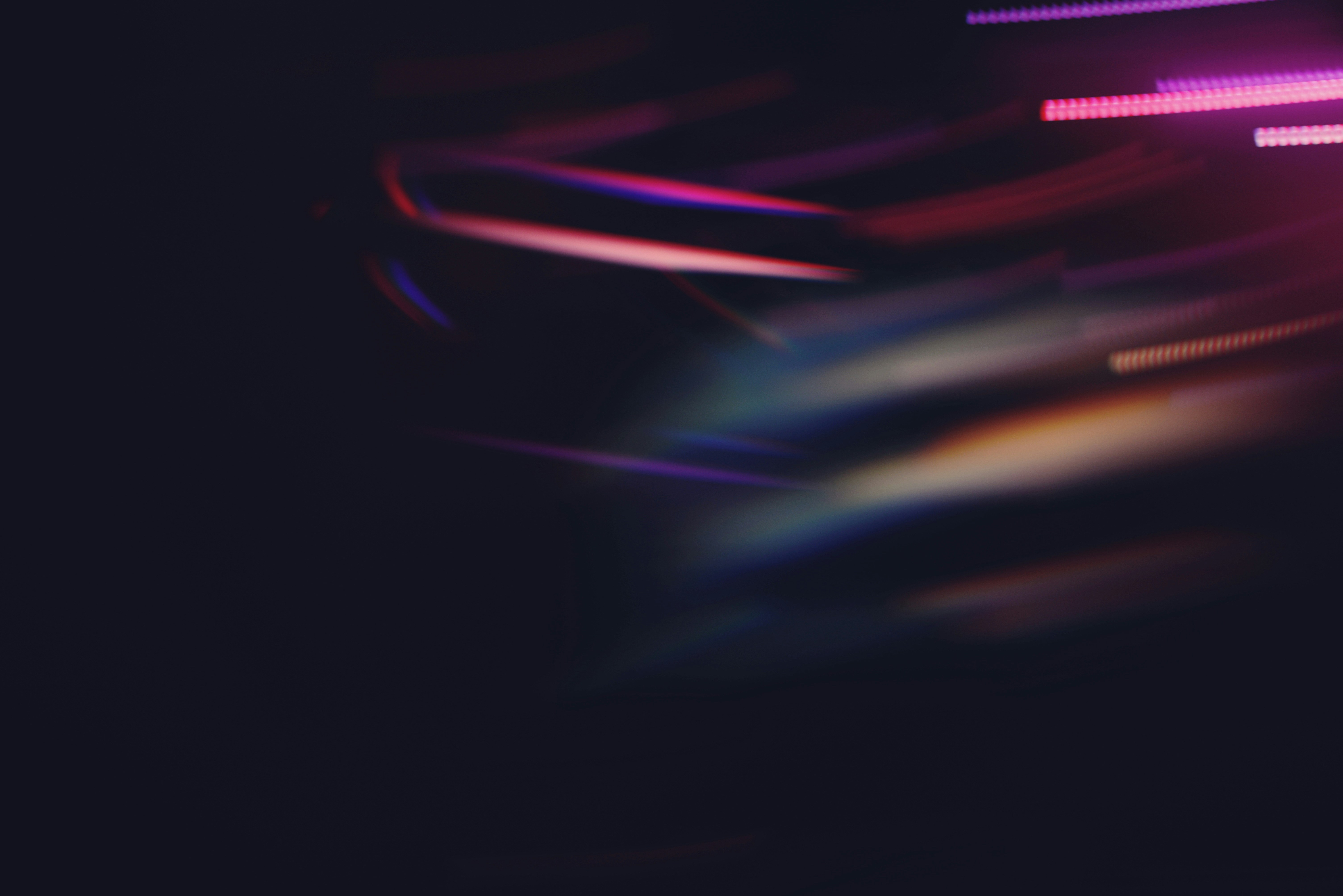 Abstract streaks of light in dark background