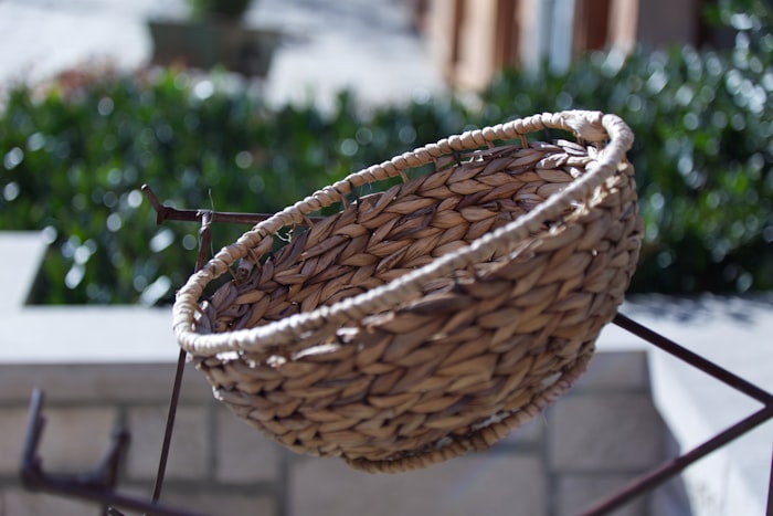 Panier en jonc marin
