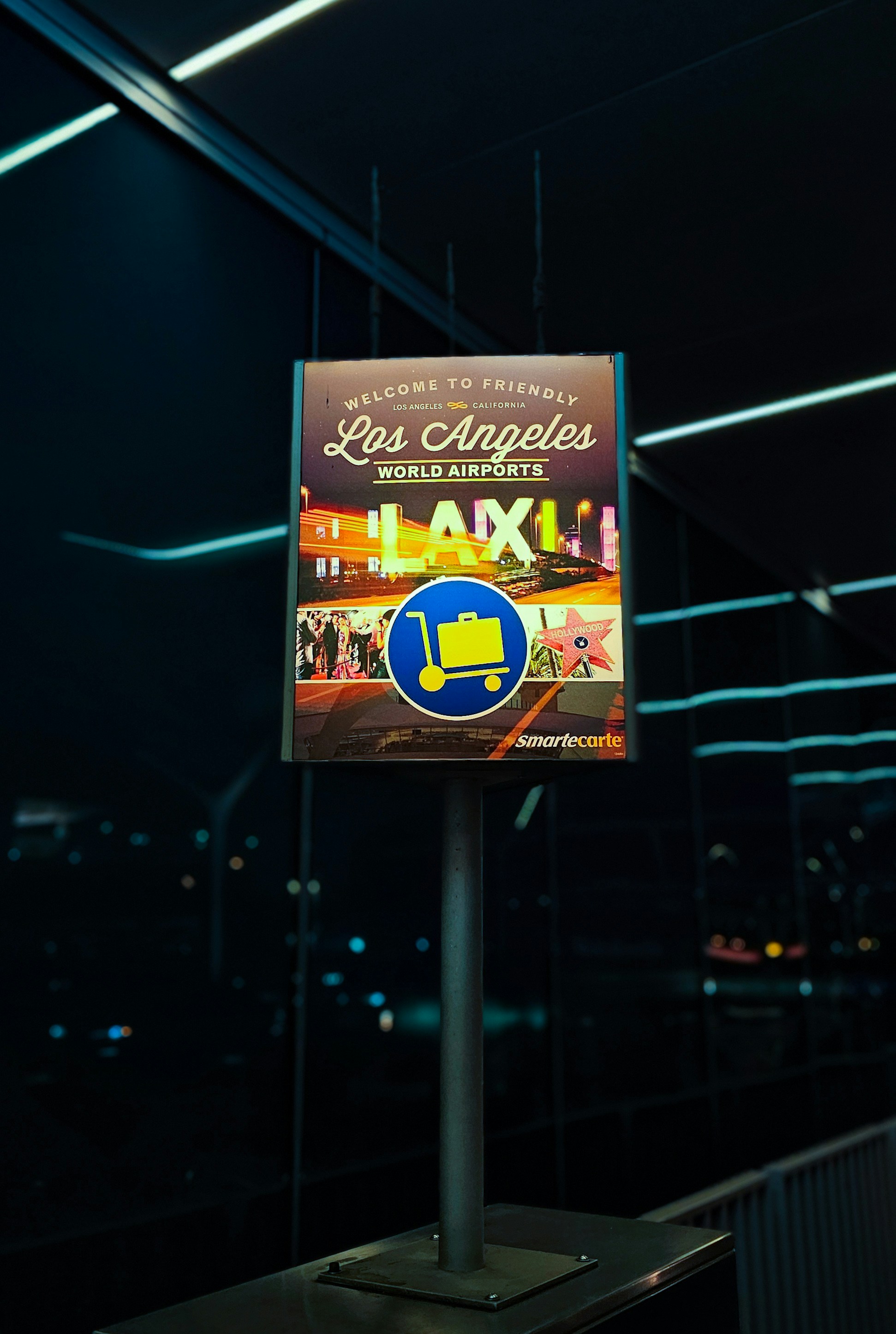 Welcome to los angeles world airports taxi sign