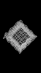 Abstract white wavy lines on black background