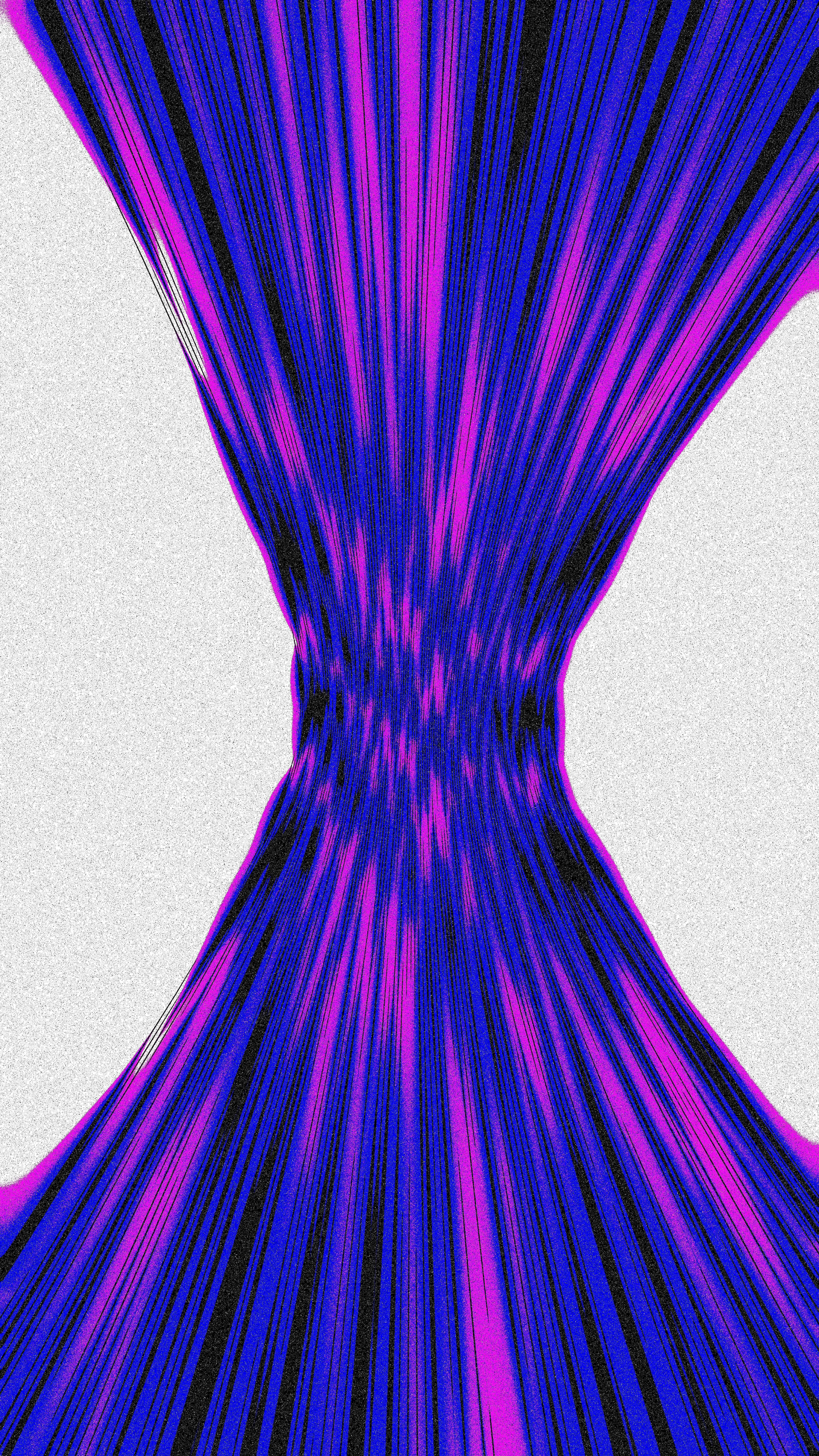 Abstract pattern of purple and pink lines converging