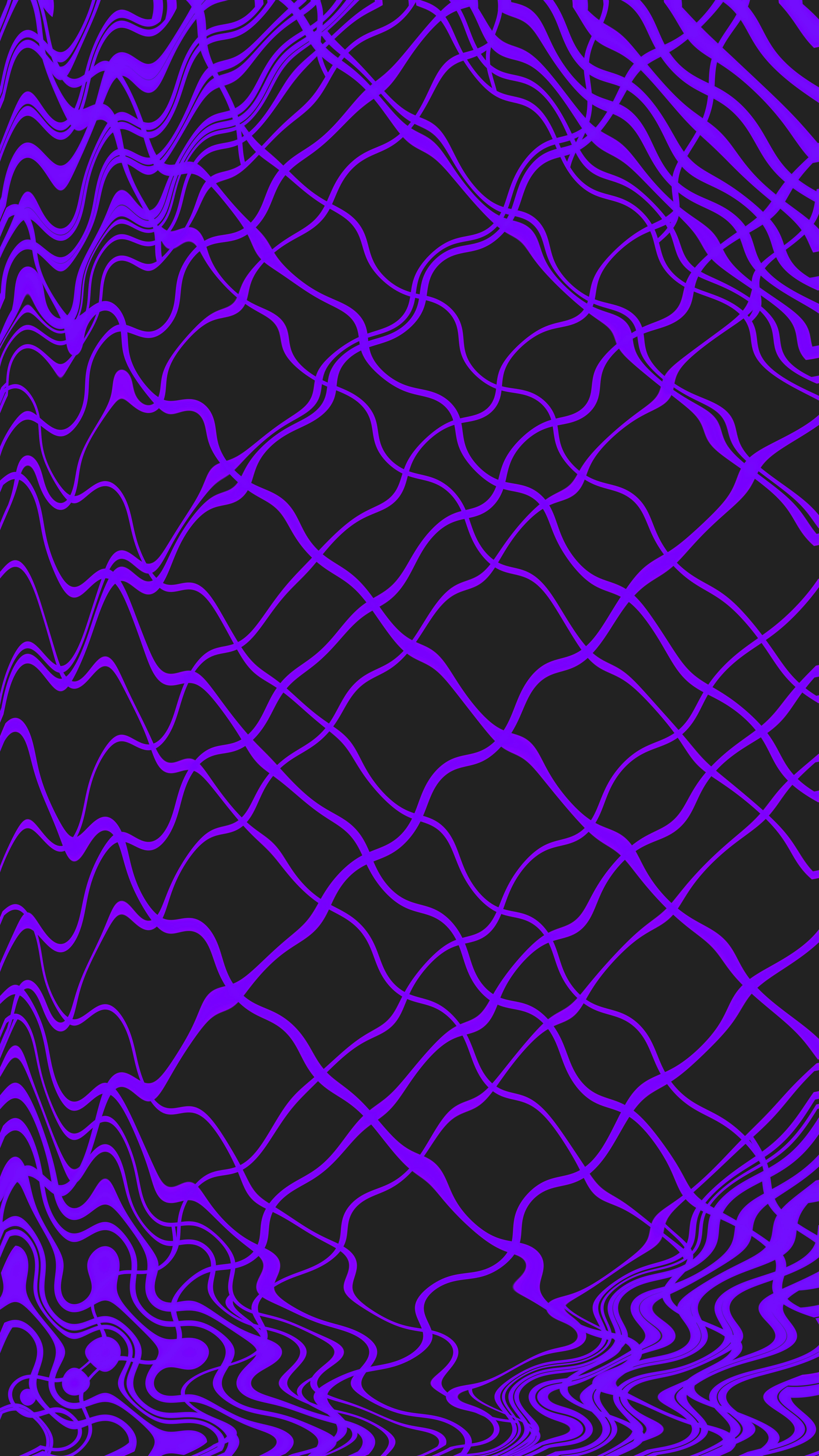 Líneas onduladas abstractas moradas sobre fondo oscuro