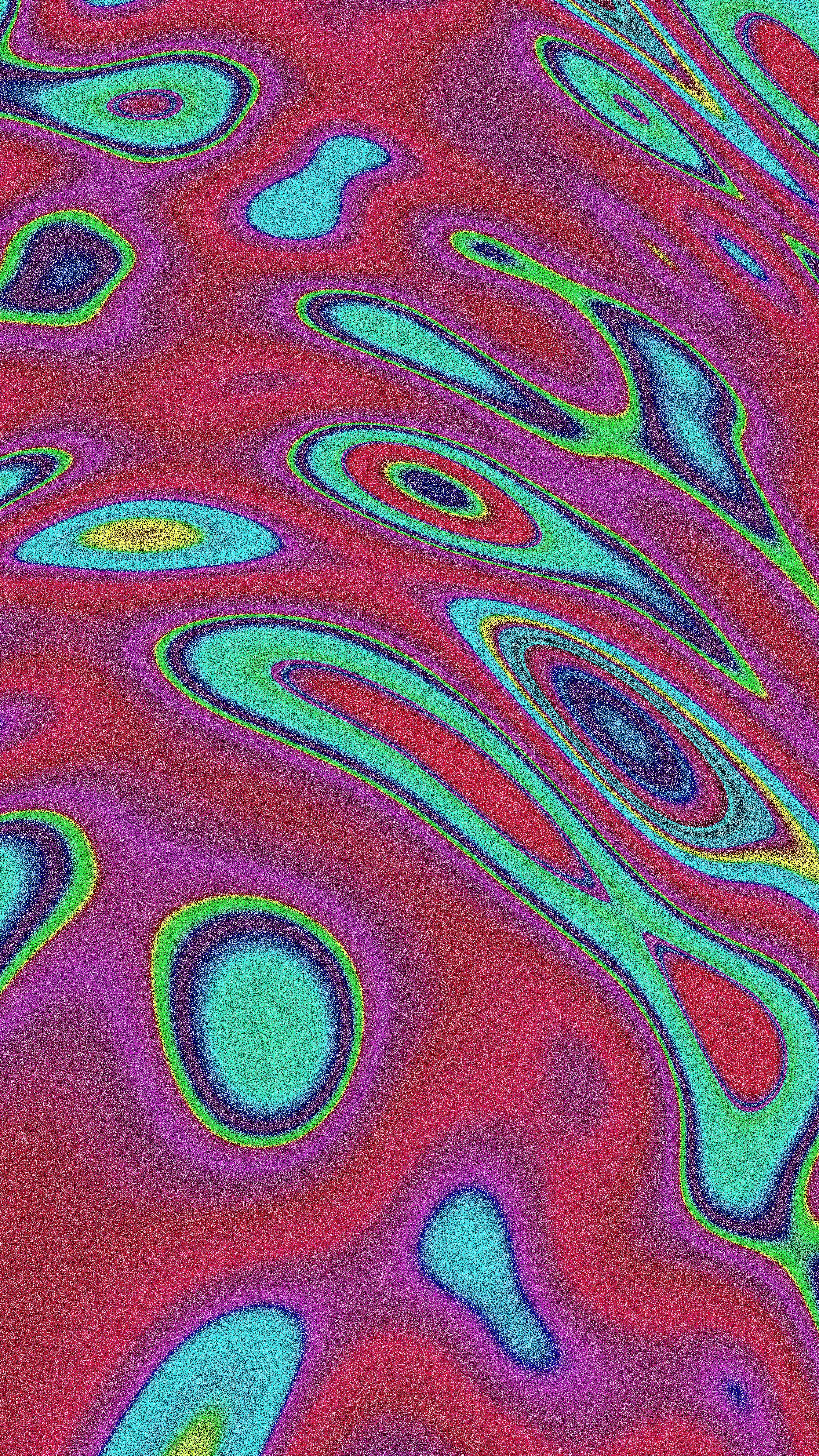 Padrão abstrato com cores rosa, azul e verde ondulantes