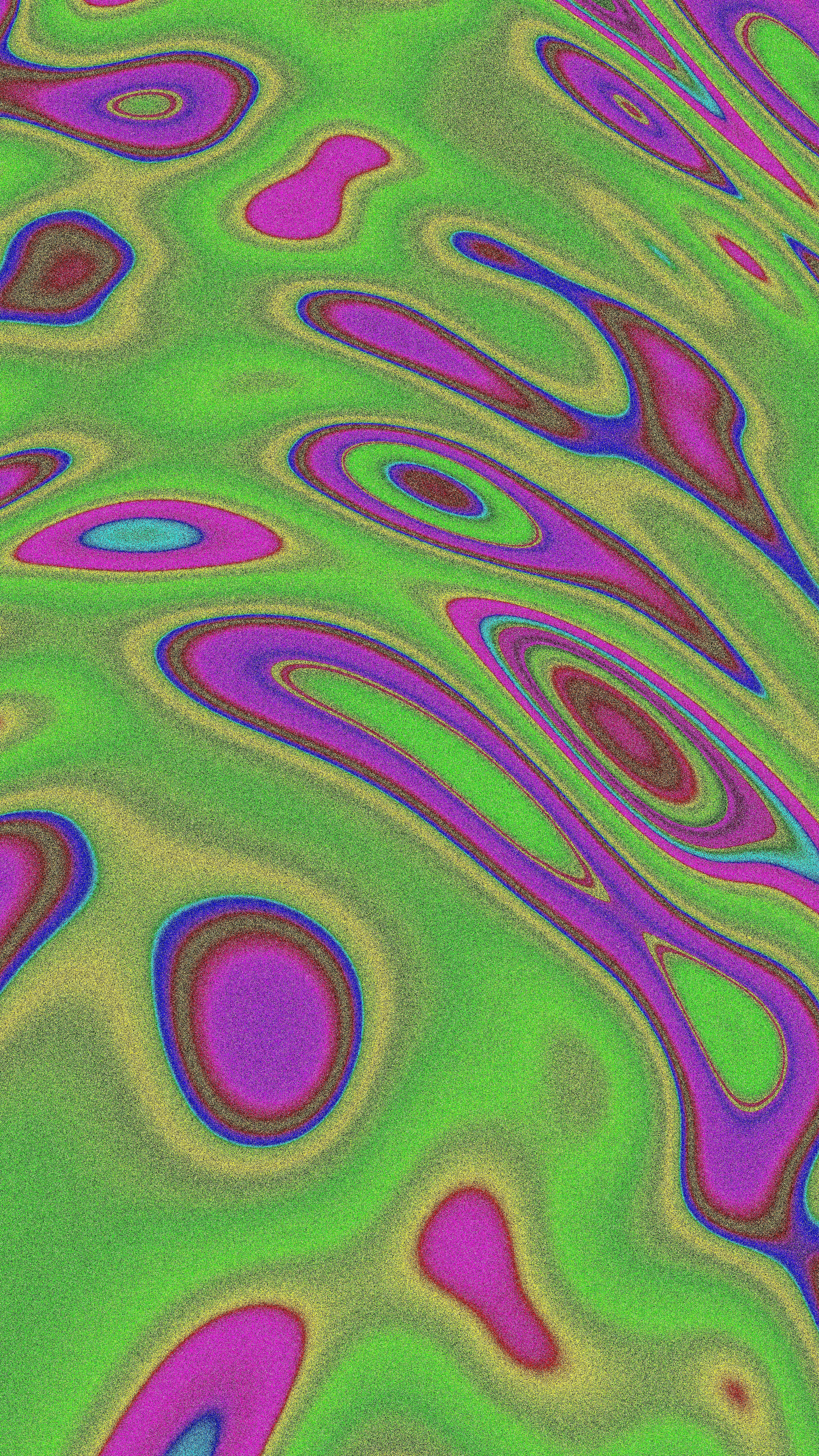 Abstract colorful fluid shapes with a grainy texture