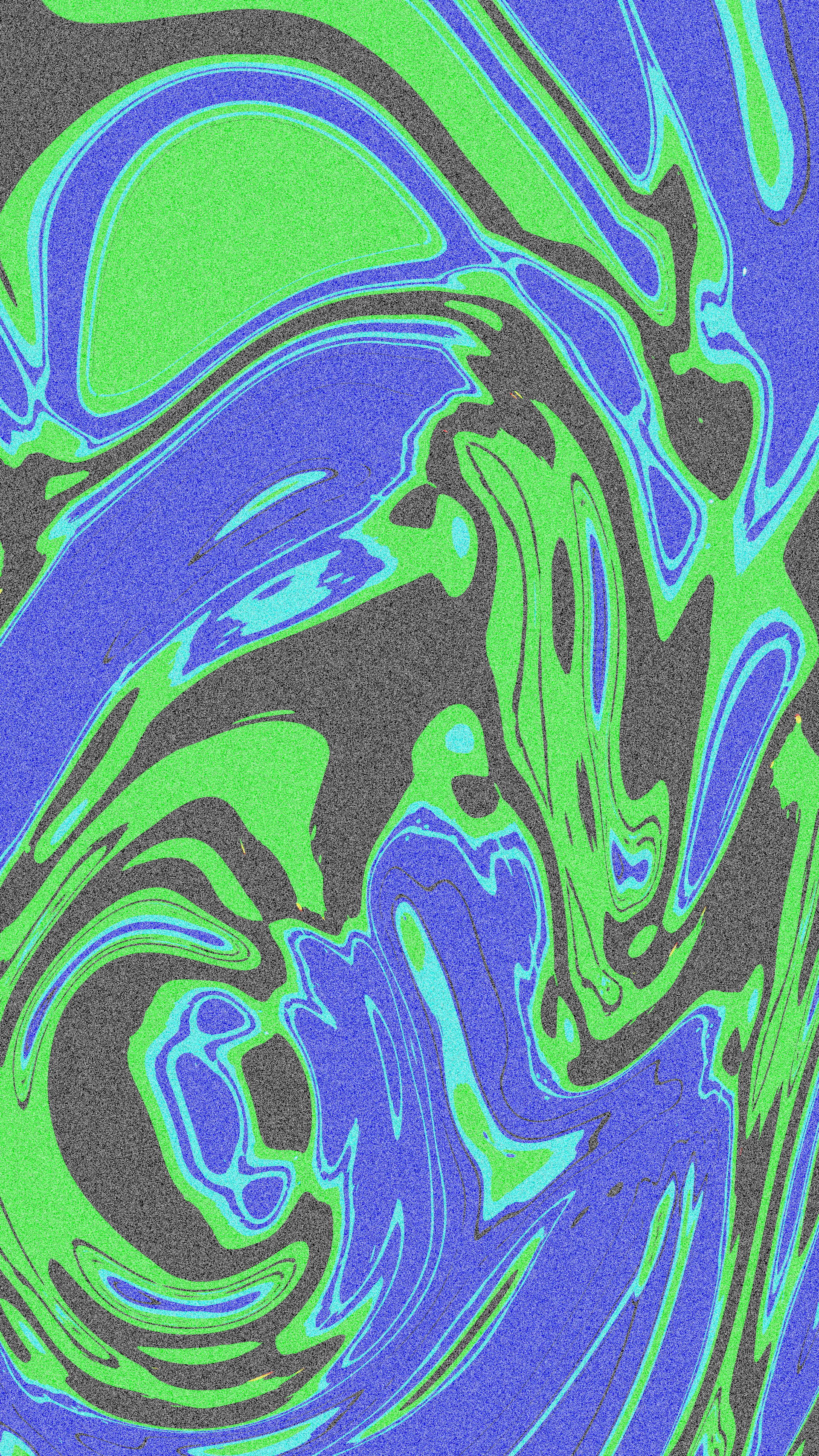 Abstract marbled pattern with green, blue, and gray colors