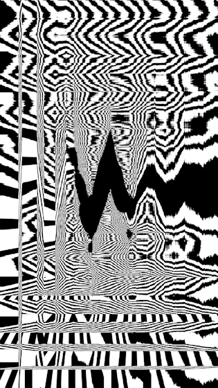 Abstract black and white wavy pattern