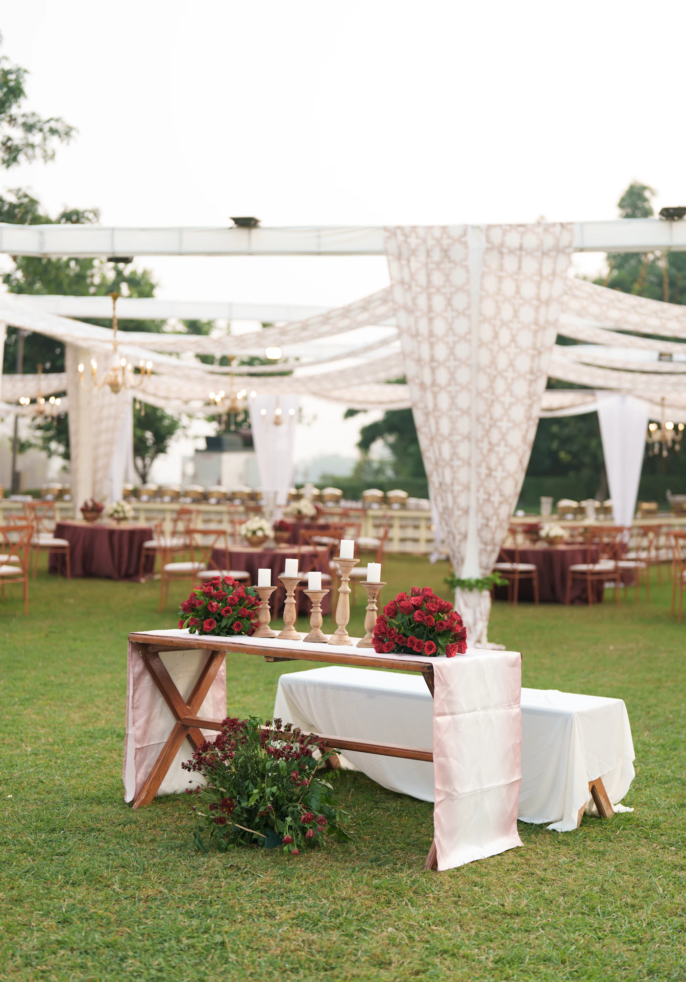 How to plan a wedding on $10,000 budget — An intimate backyard wedding setup perfect for a small budget.