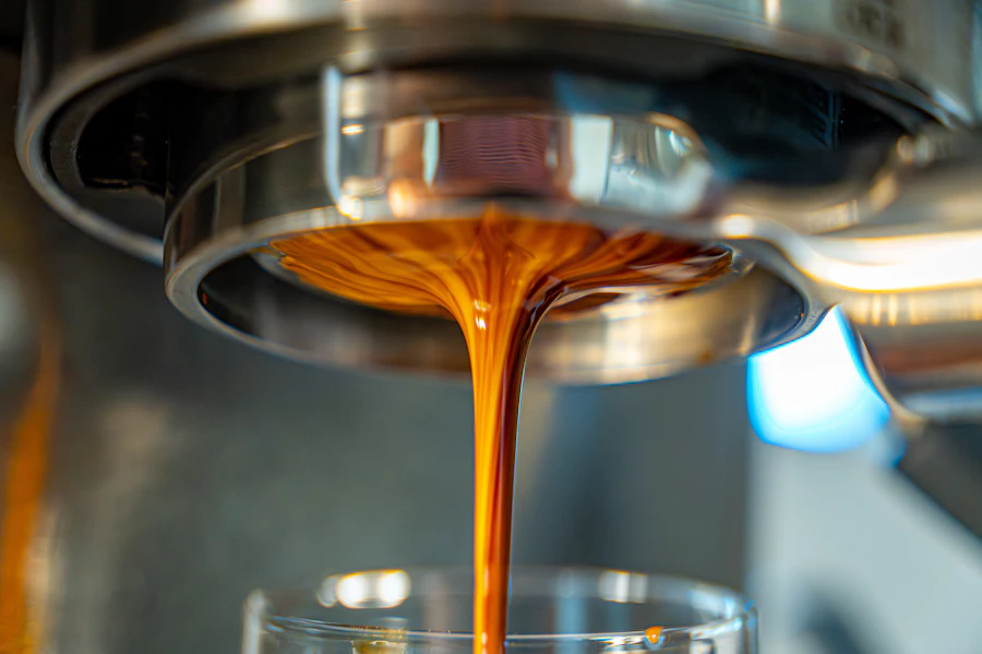 Espresso streaming from a portafilter