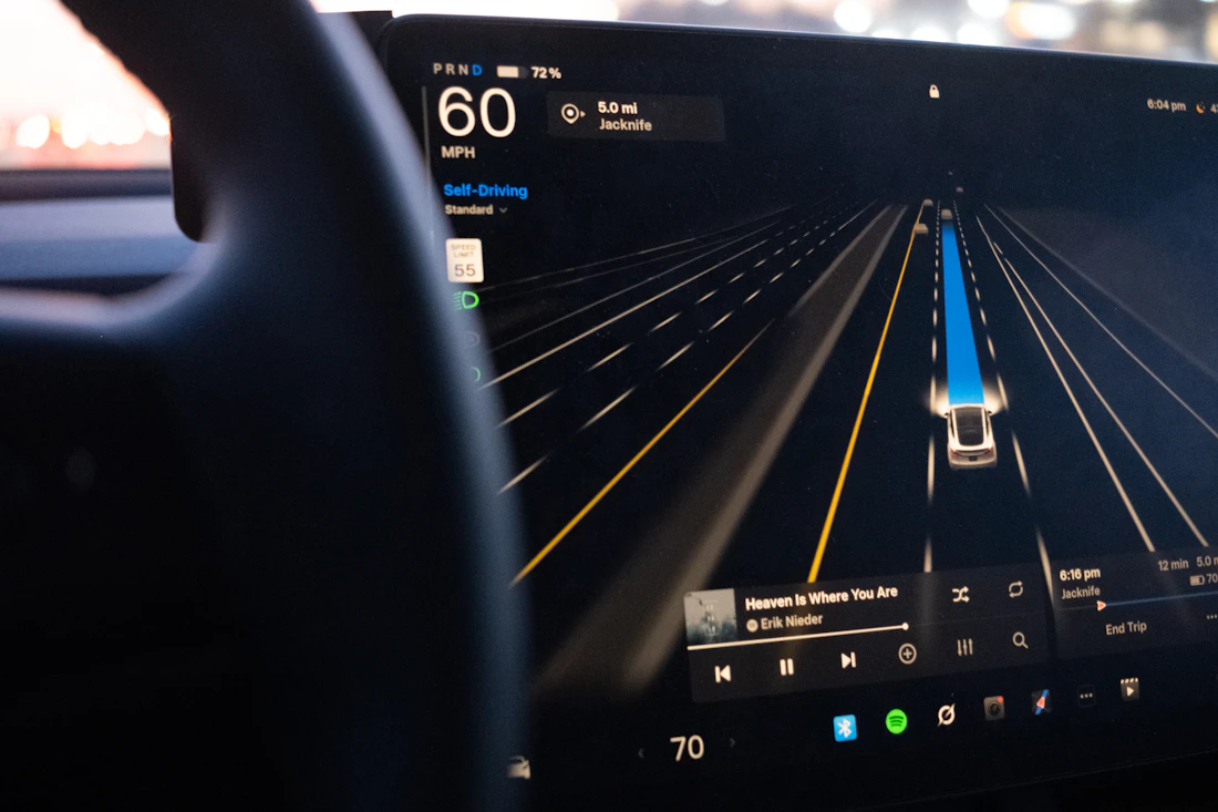 Tesla dashboard installed view