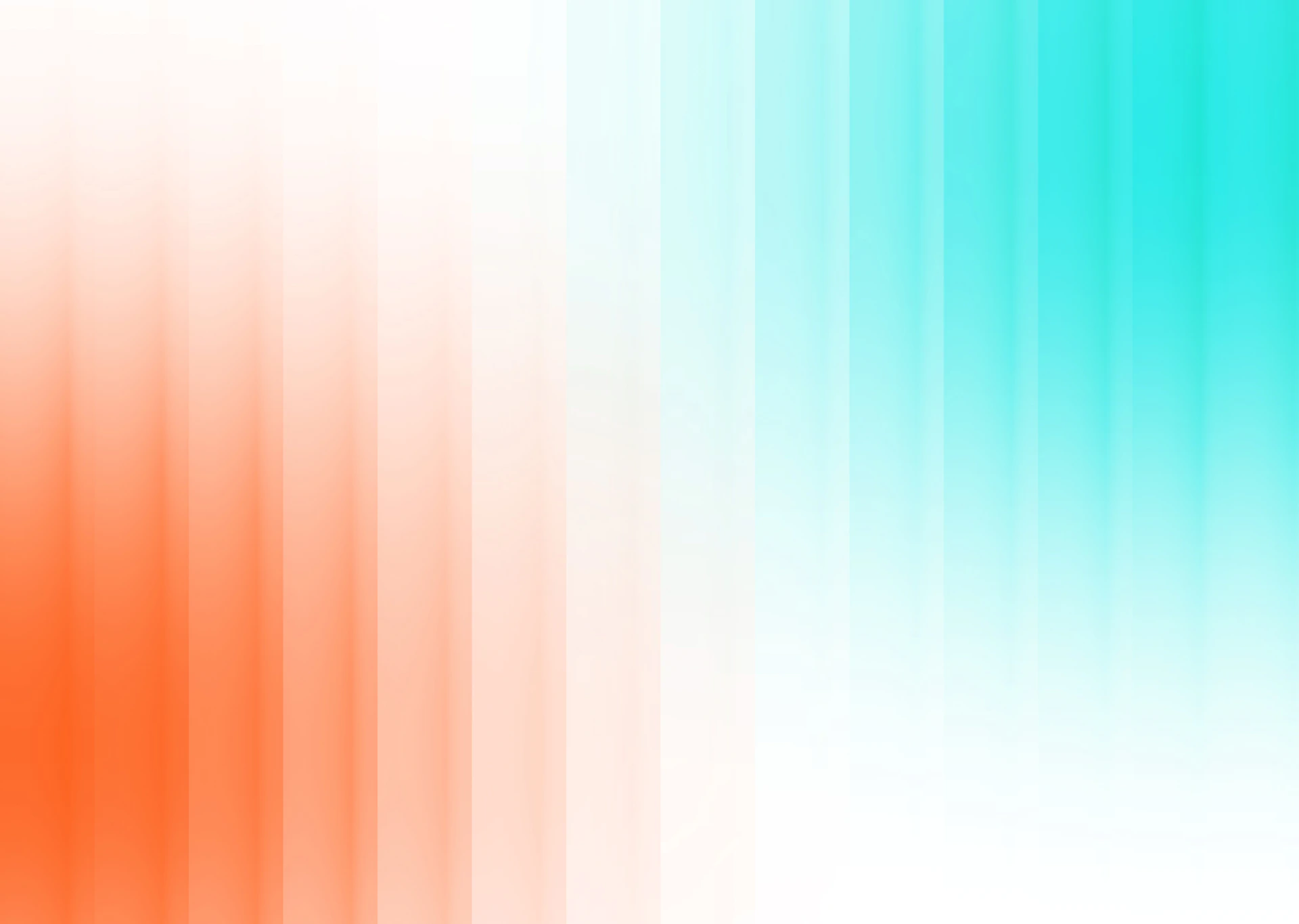 Vertical stripes of orange and teal fade to white