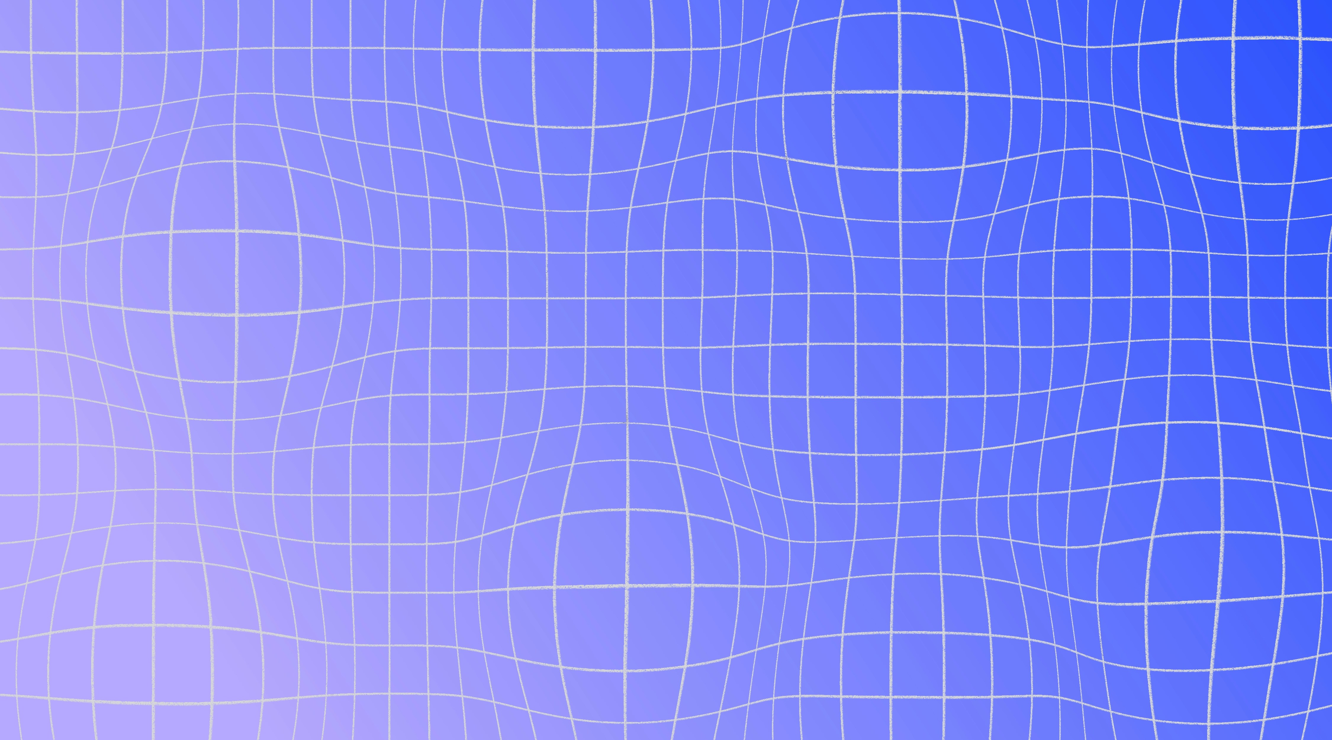 Padrão de grade distorcido sobre um fundo de gradiente azul e roxo