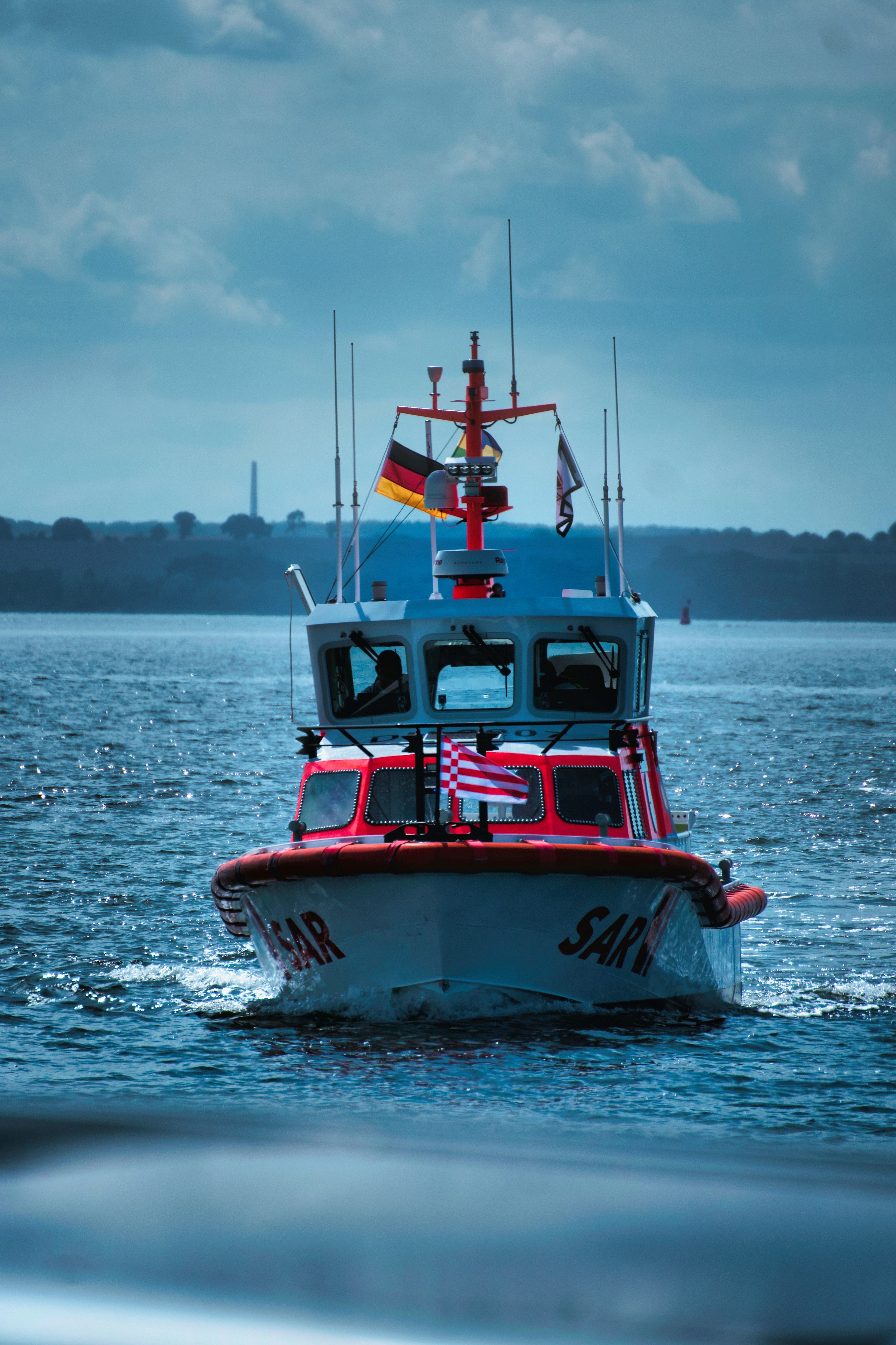A sar rescue boat on the water