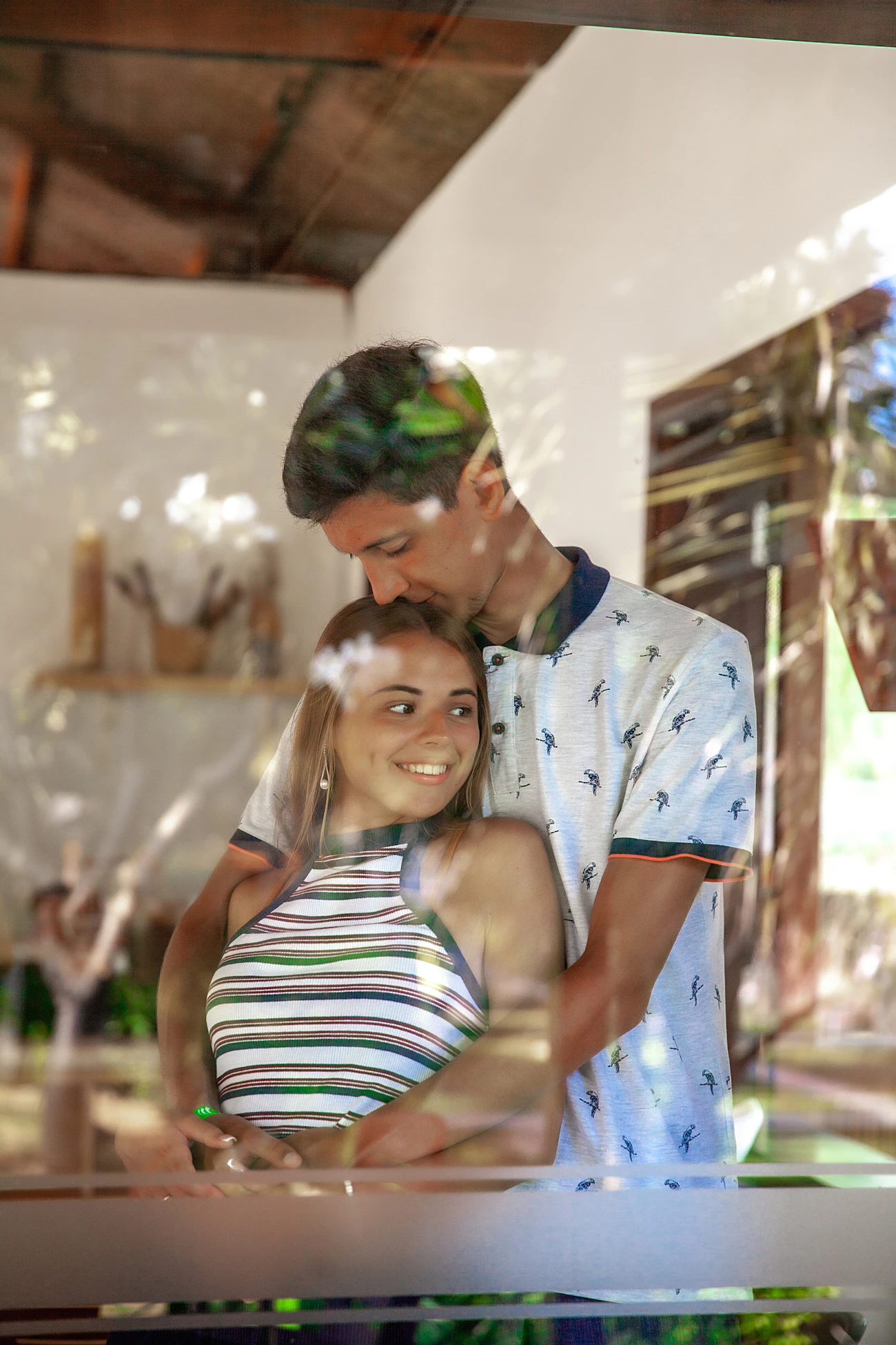 Couple sharing a candid private moment together