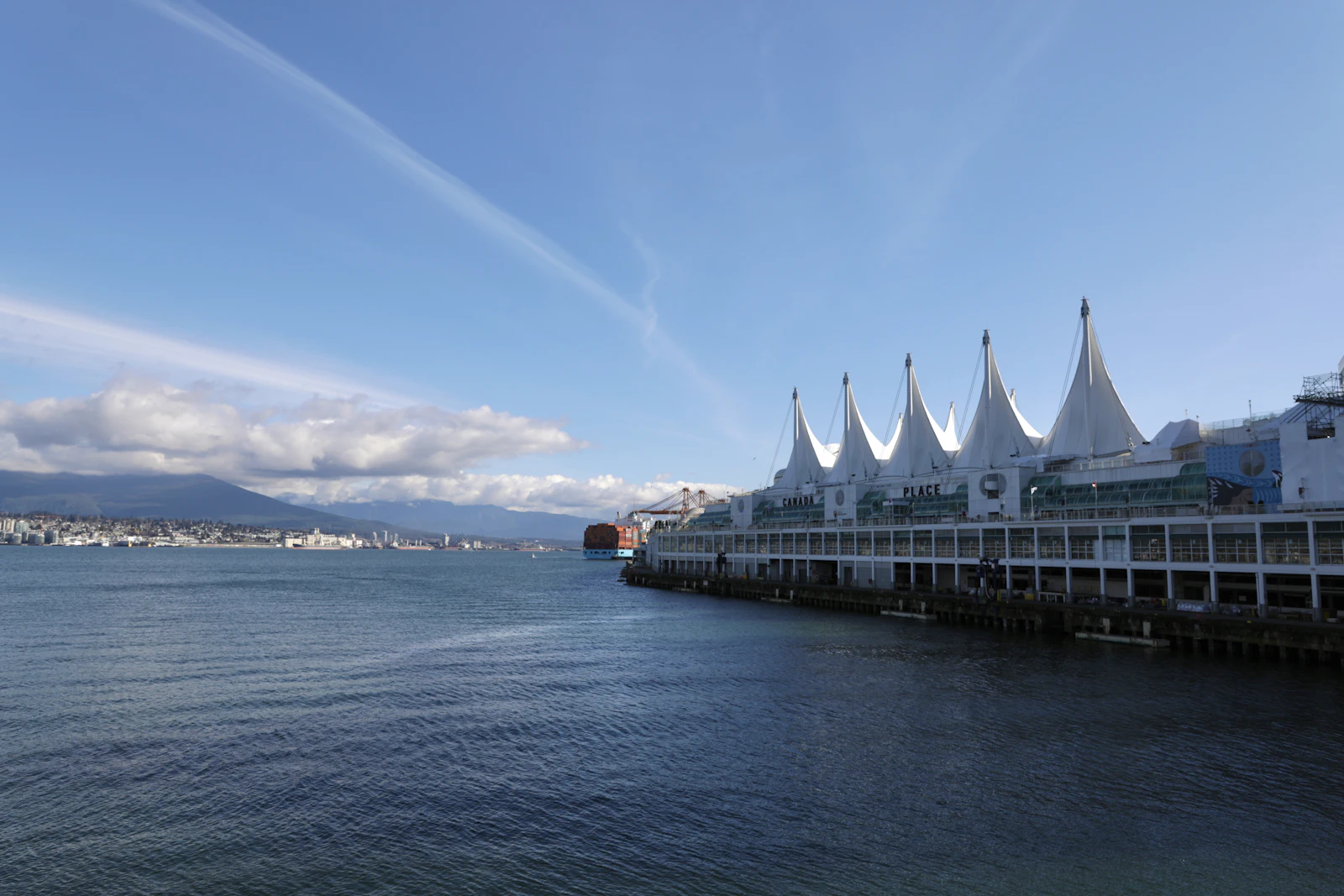 Canada Place, the sail-roofed convention centre on Vancouver's waterfront