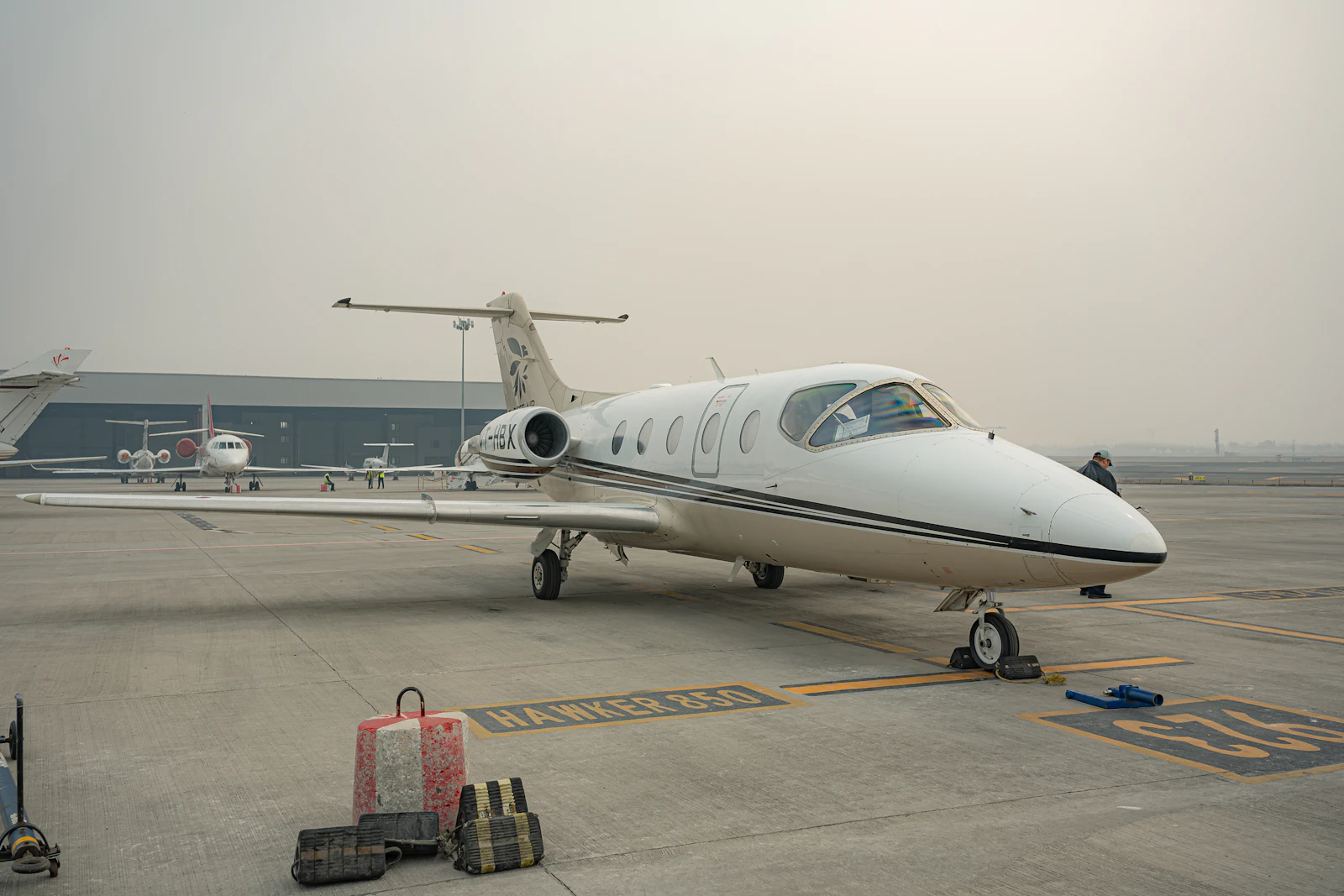 Private jet on the tarmac