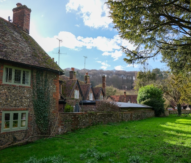 Large listed house with walled gardens and lawn at Windermere